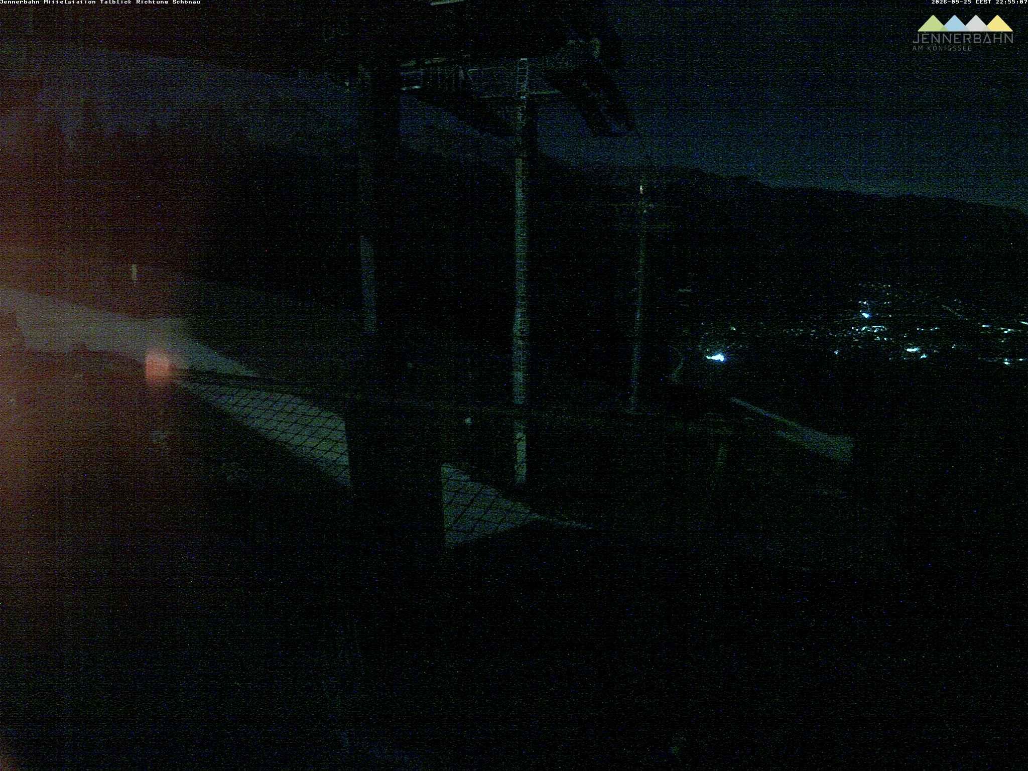 Archiv Foto Webcam Blick von der Mittelstation der Jennerbahn