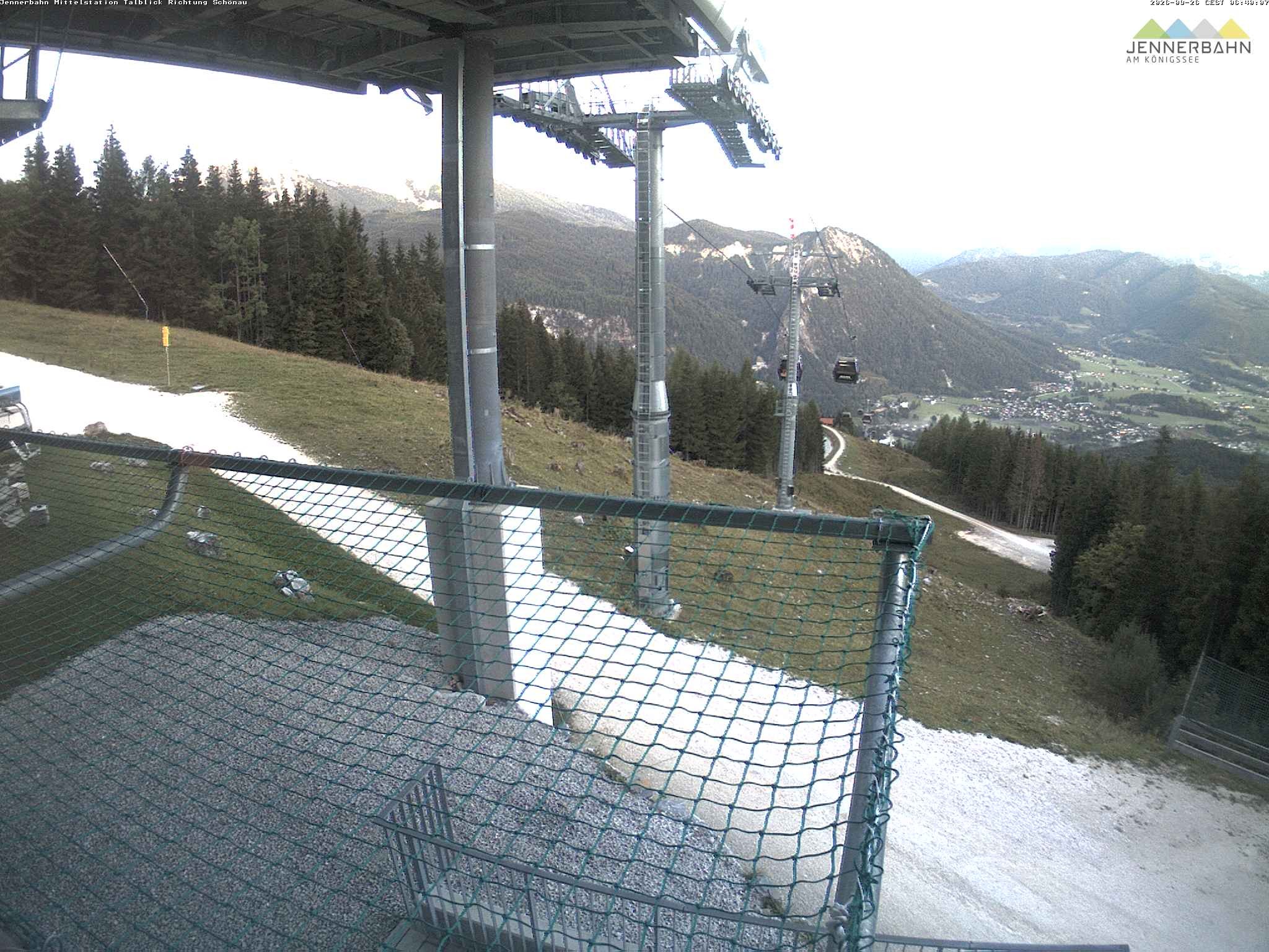 Archiv Foto Webcam Blick von der Mittelstation der Jennerbahn