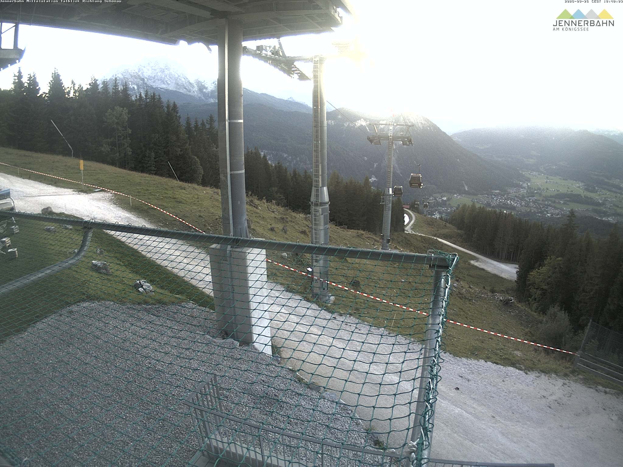 Archiv Foto Webcam Blick von der Mittelstation der Jennerbahn