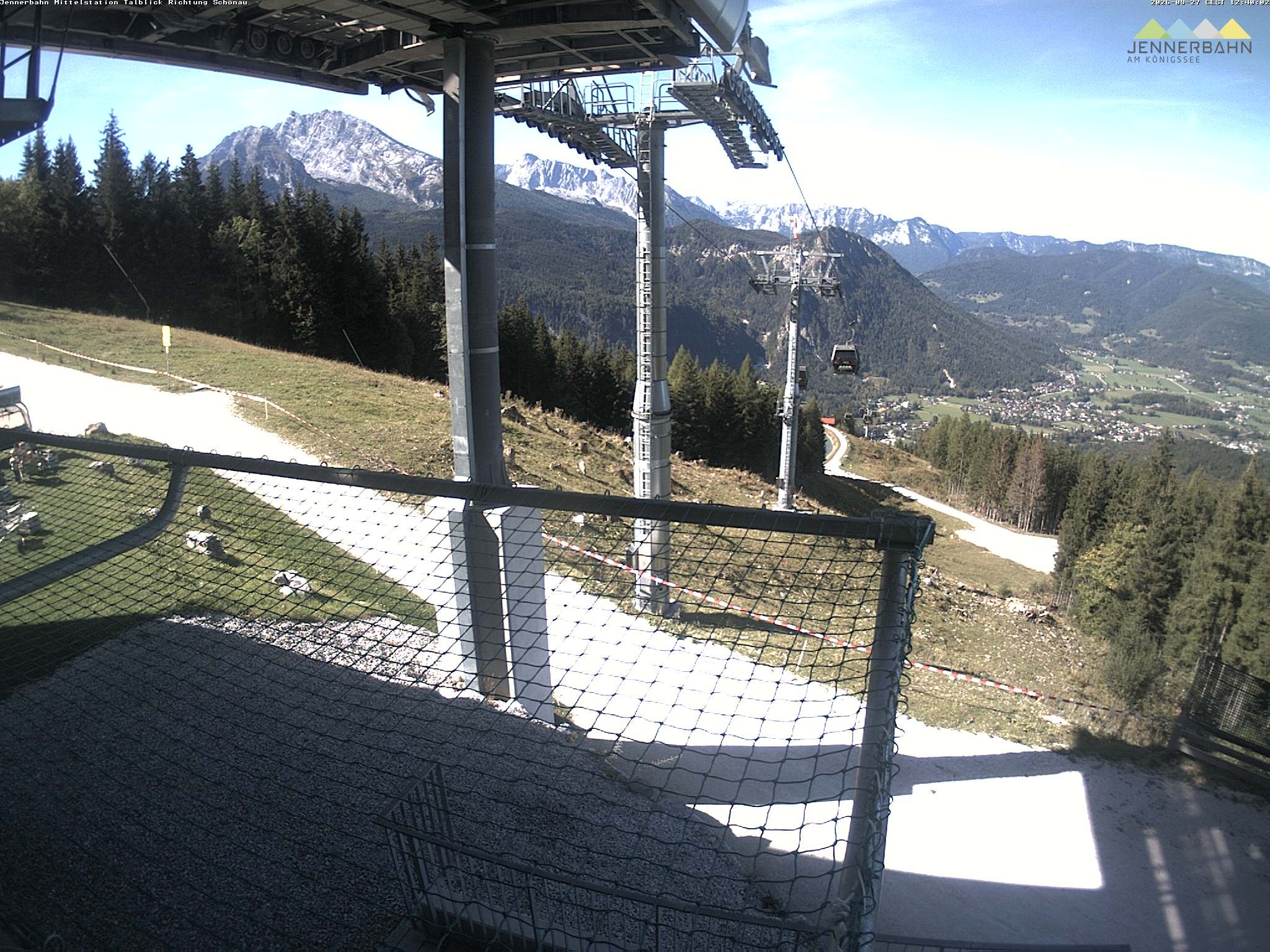 Archiv Foto Webcam Blick von der Mittelstation der Jennerbahn