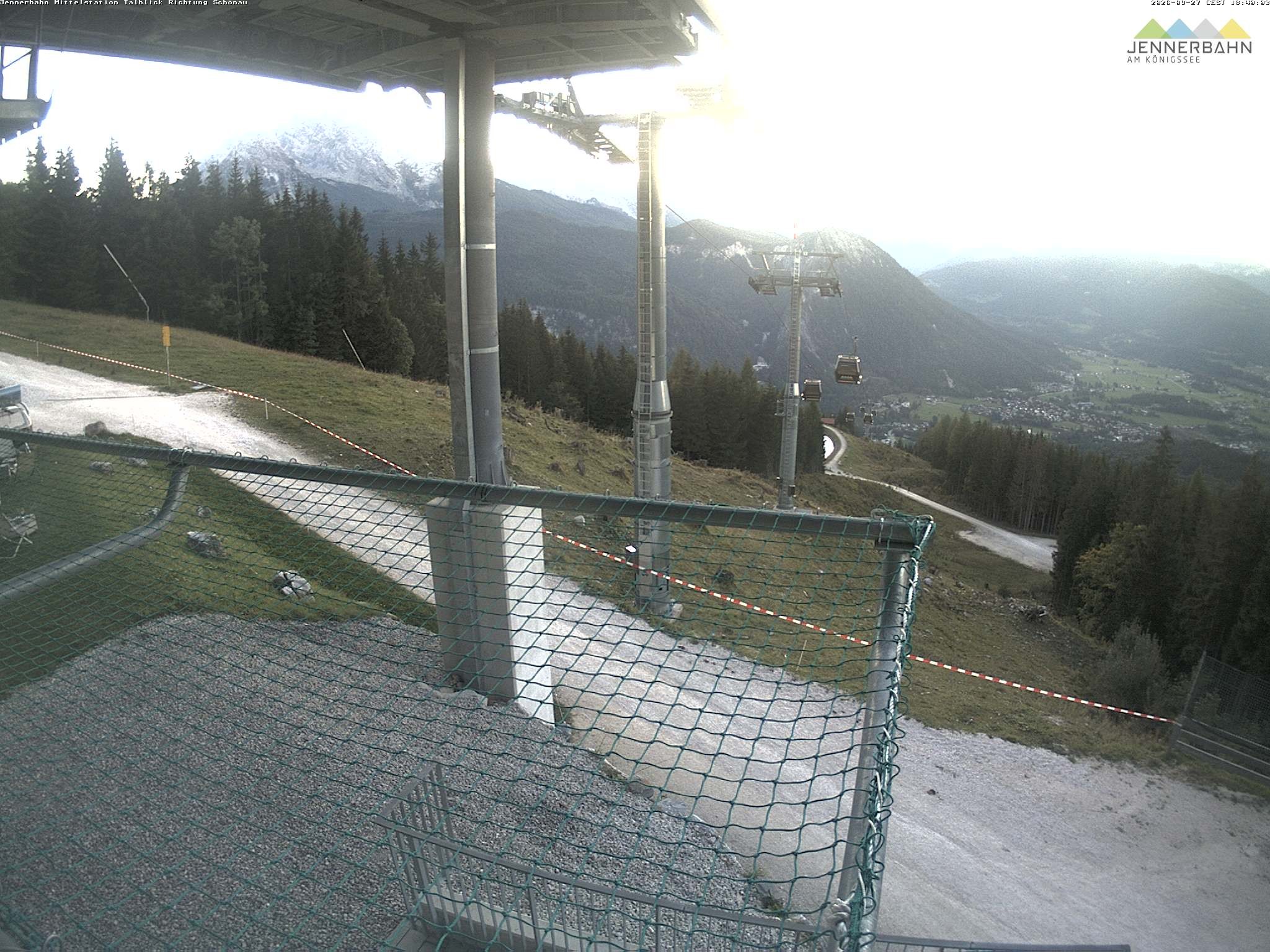 Archiv Foto Webcam Blick von der Mittelstation der Jennerbahn