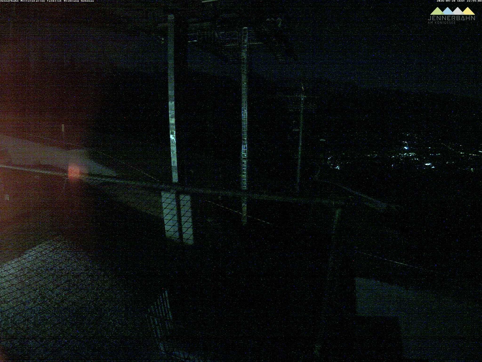 Archiv Foto Webcam Blick von der Mittelstation der Jennerbahn