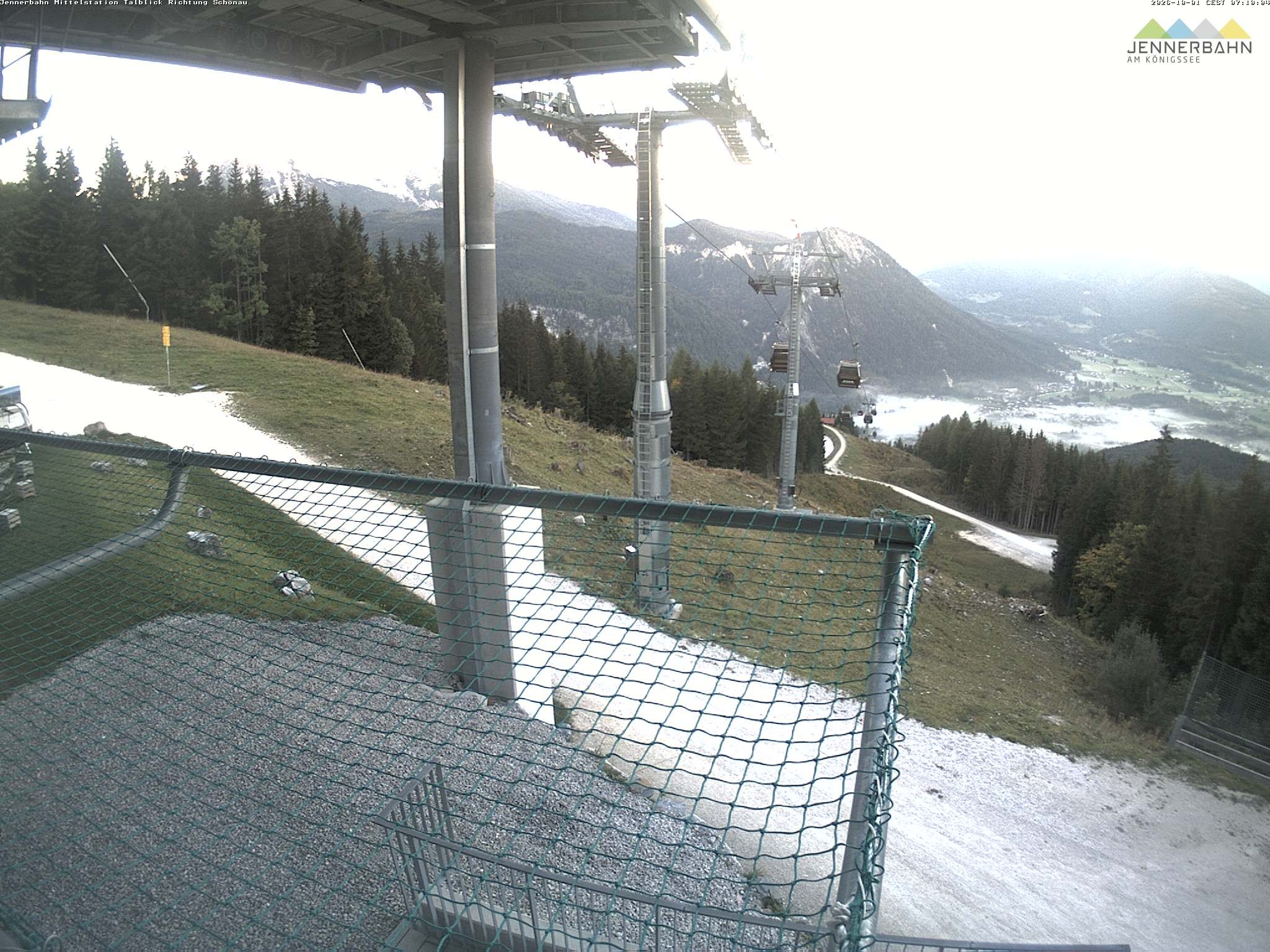 Archiv Foto Webcam Blick von der Mittelstation der Jennerbahn