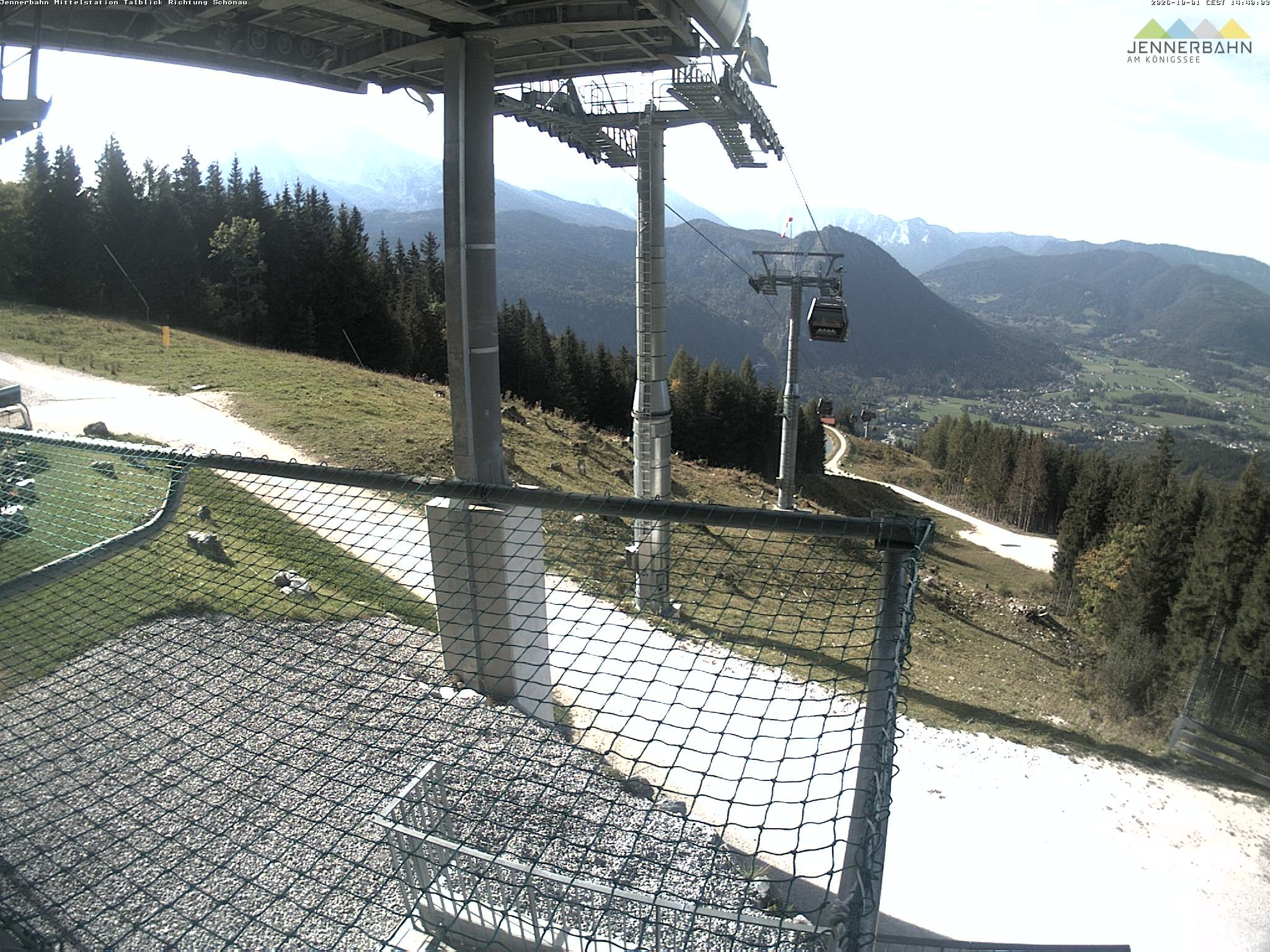 Archiv Foto Webcam Blick von der Mittelstation der Jennerbahn