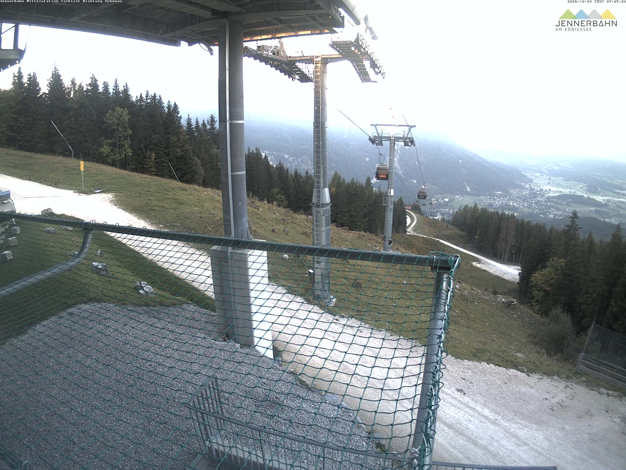 Archiv Foto Webcam Blick von der Mittelstation der Jennerbahn