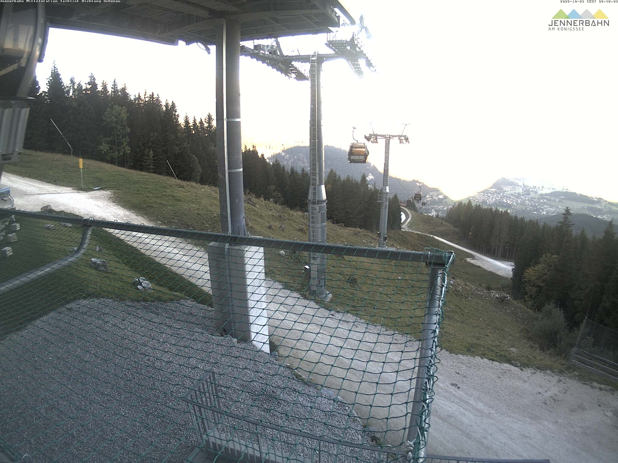 Archiv Foto Webcam Blick von der Mittelstation der Jennerbahn