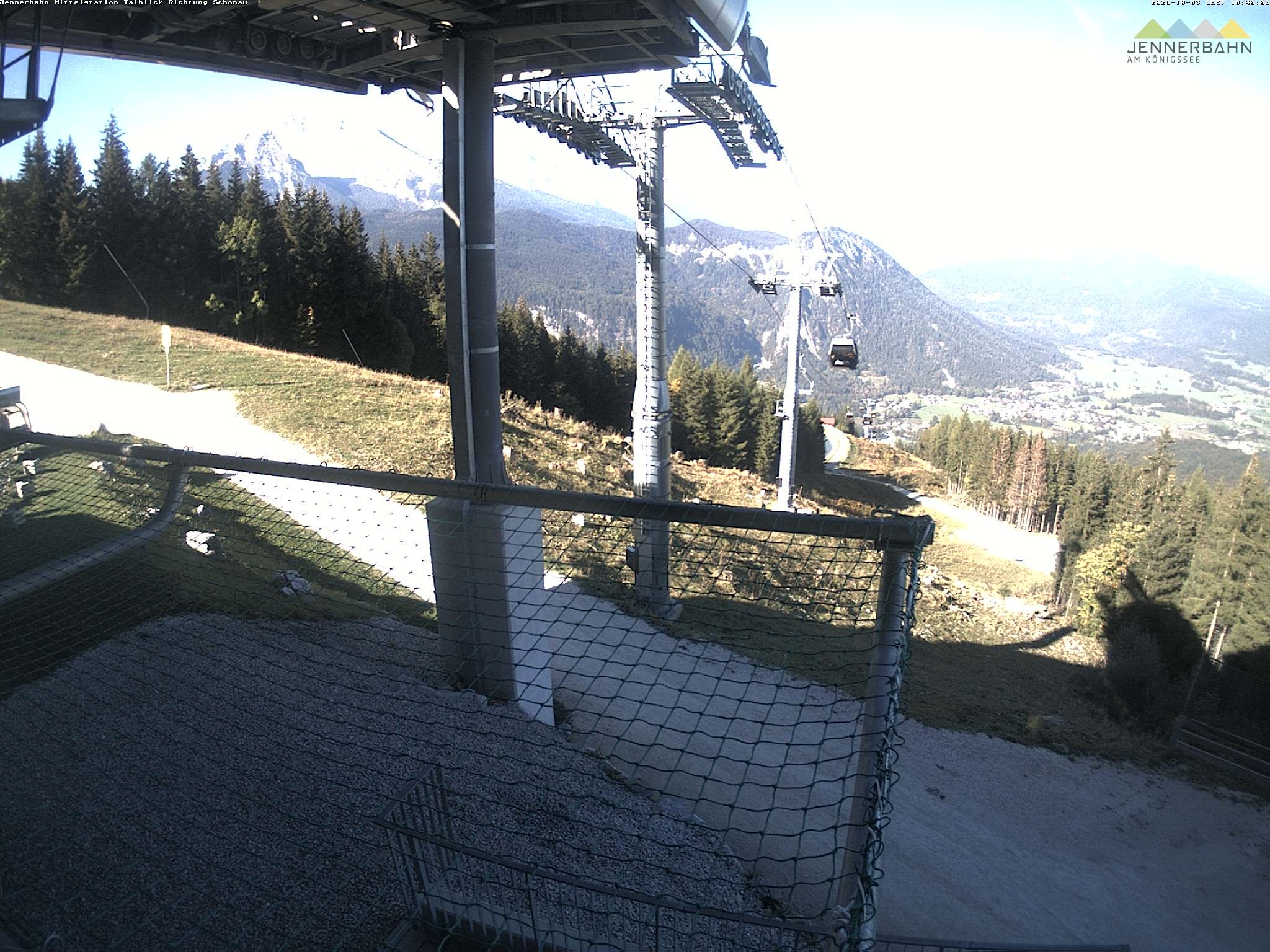 Archiv Foto Webcam Blick von der Mittelstation der Jennerbahn