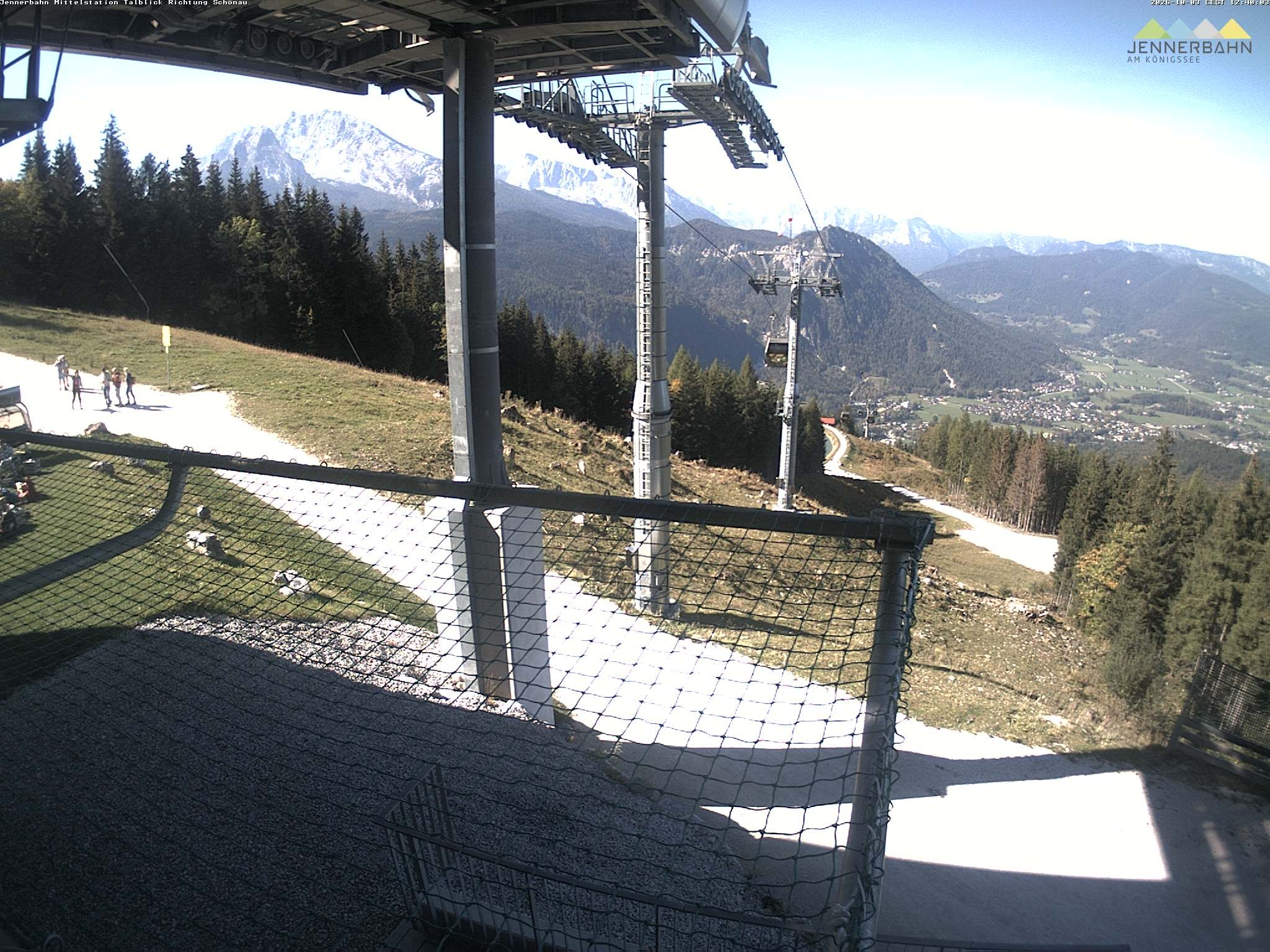 Archiv Foto Webcam Blick von der Mittelstation der Jennerbahn