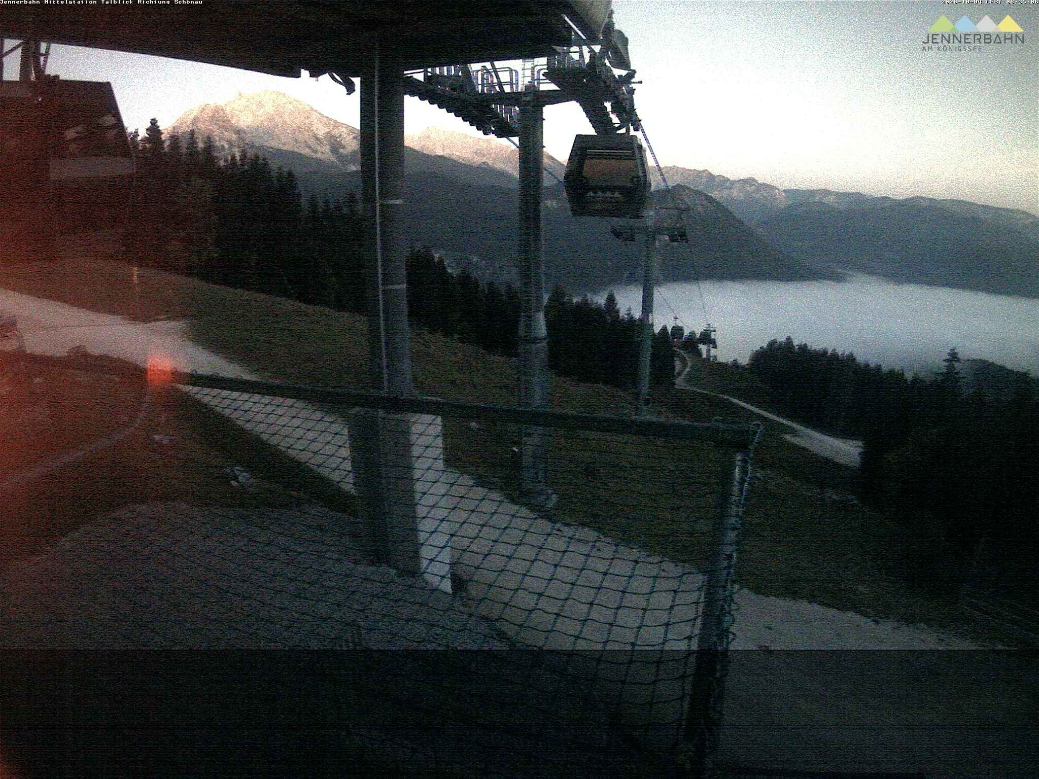 Archiv Foto Webcam Blick von der Mittelstation der Jennerbahn