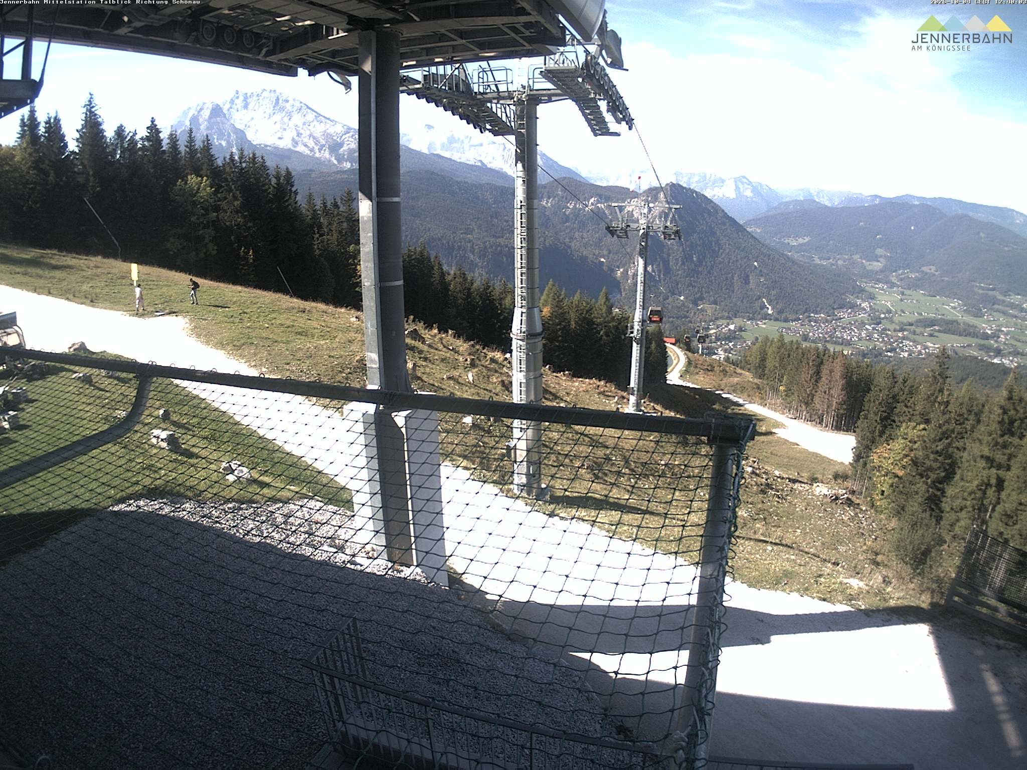 Archiv Foto Webcam Blick von der Mittelstation der Jennerbahn