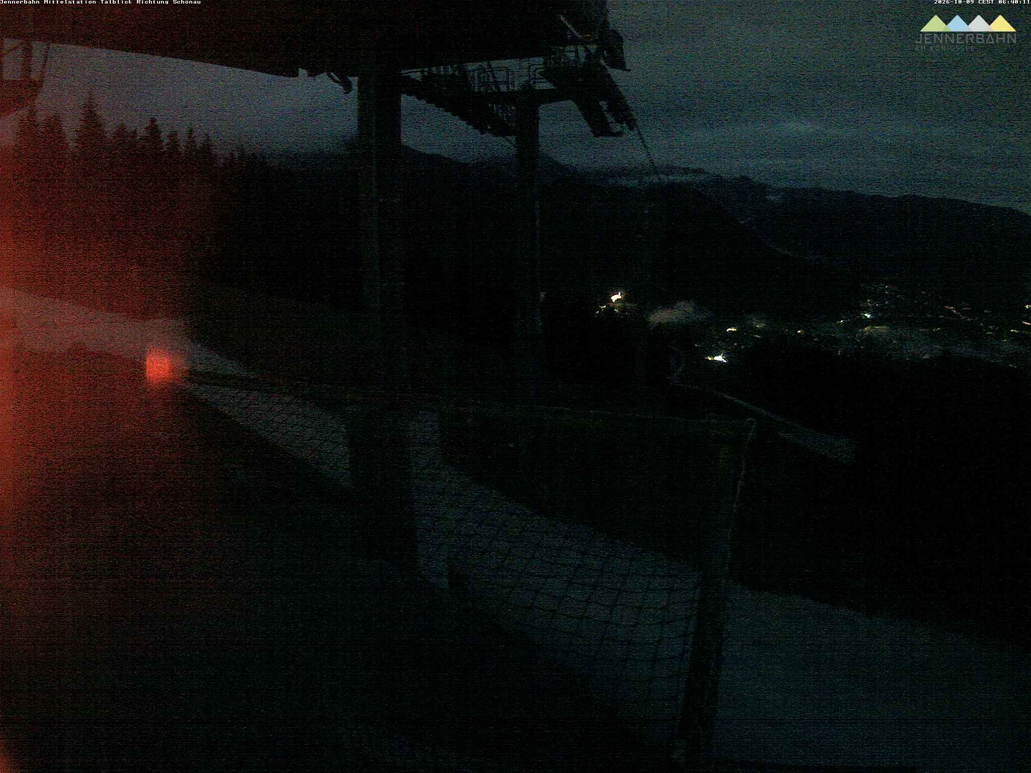 Archiv Foto Webcam Blick von der Mittelstation der Jennerbahn