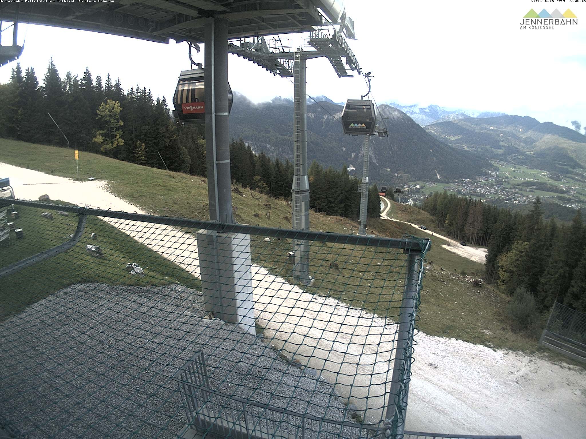 Archiv Foto Webcam Blick von der Mittelstation der Jennerbahn