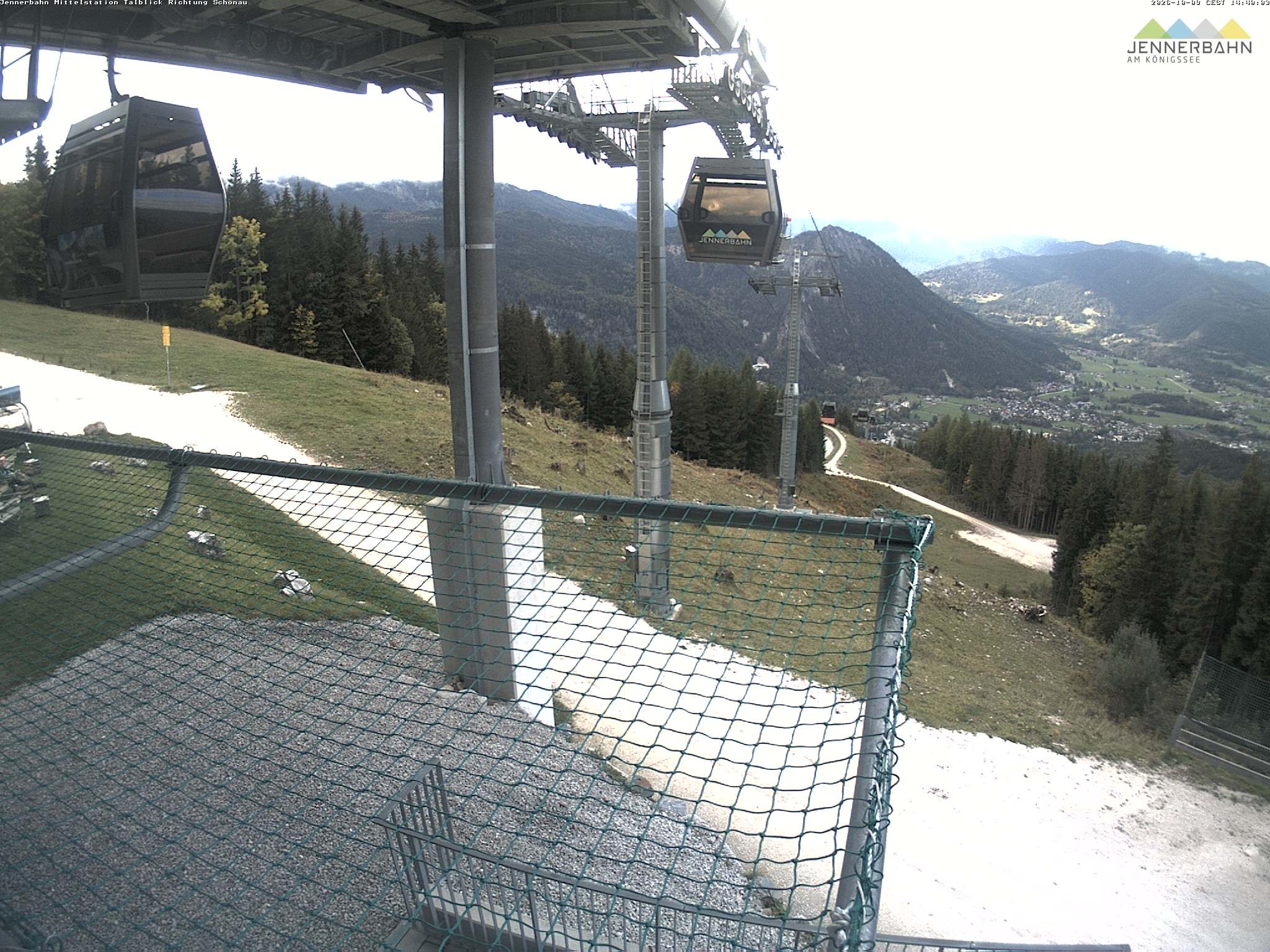 Archiv Foto Webcam Blick von der Mittelstation der Jennerbahn