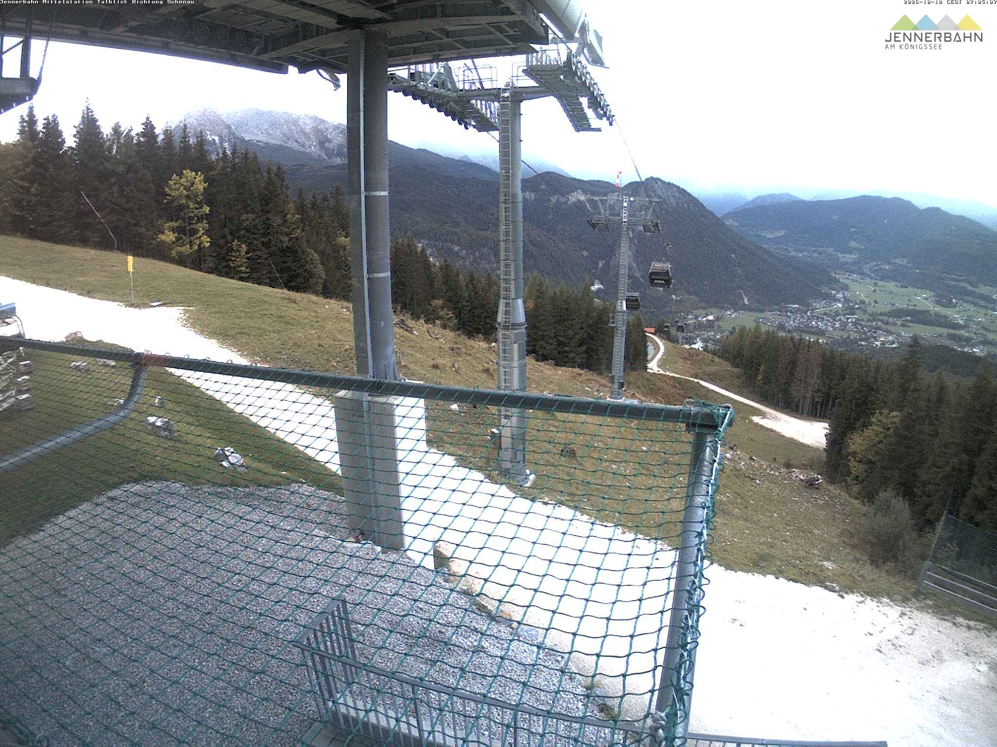 Archiv Foto Webcam Blick von der Mittelstation der Jennerbahn