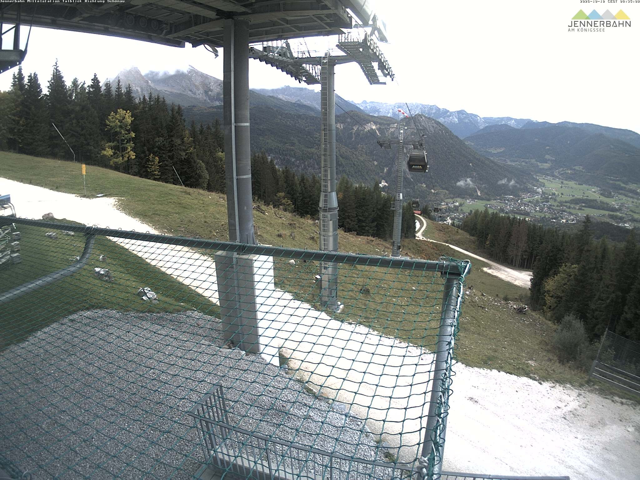 Archiv Foto Webcam Blick von der Mittelstation der Jennerbahn