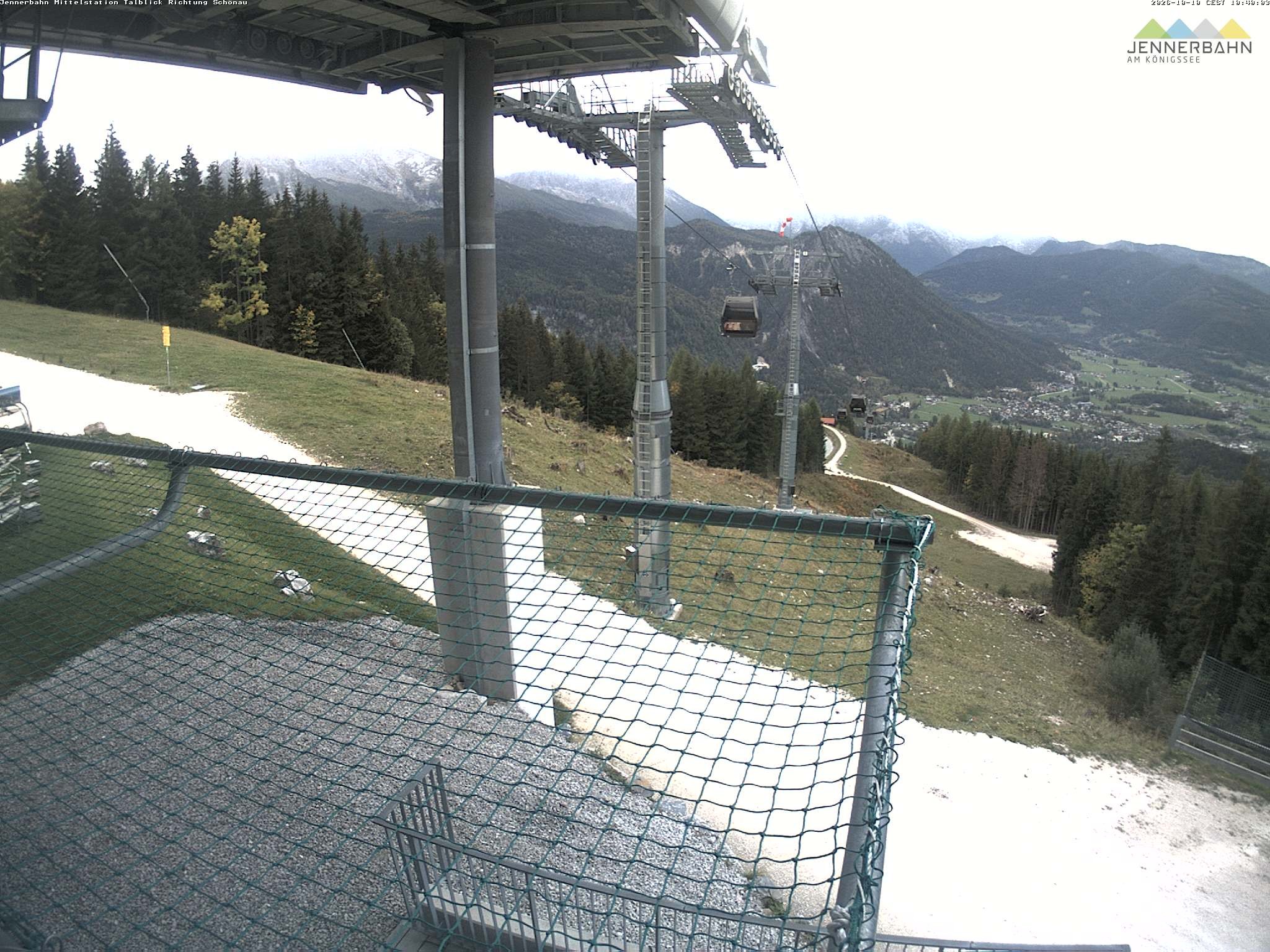 Archiv Foto Webcam Blick von der Mittelstation der Jennerbahn