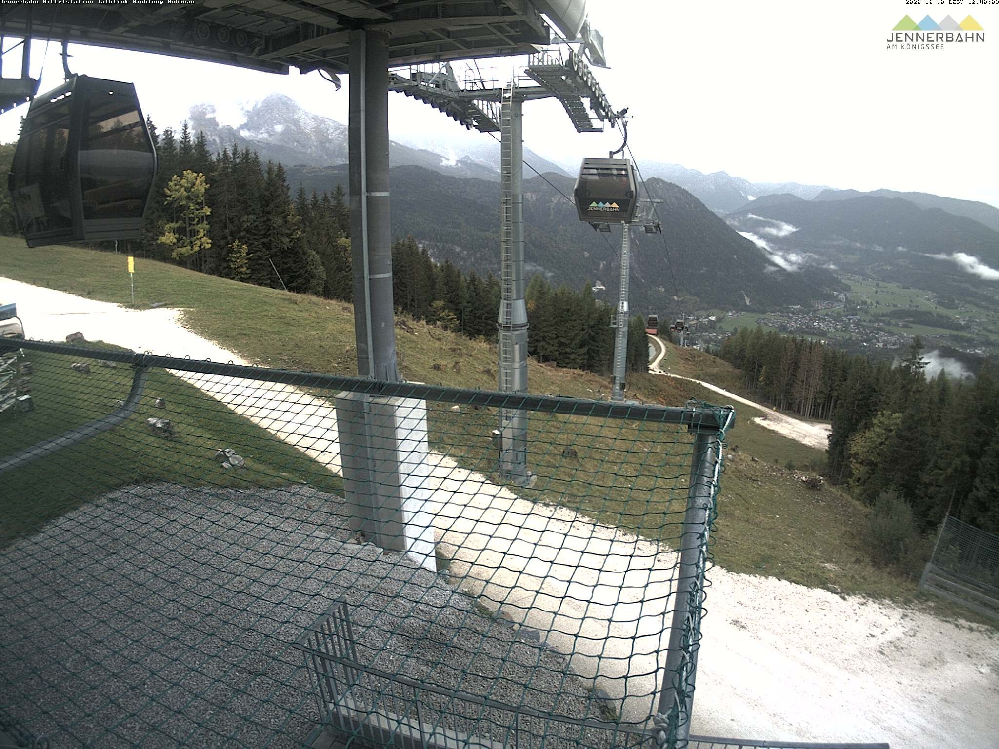 Archiv Foto Webcam Blick von der Mittelstation der Jennerbahn