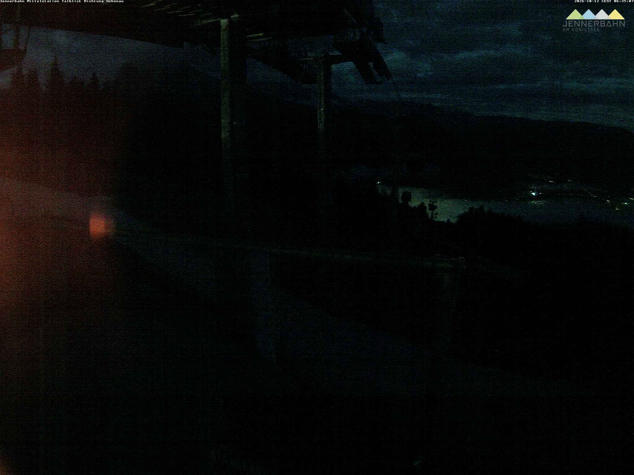 Archiv Foto Webcam Blick von der Mittelstation der Jennerbahn