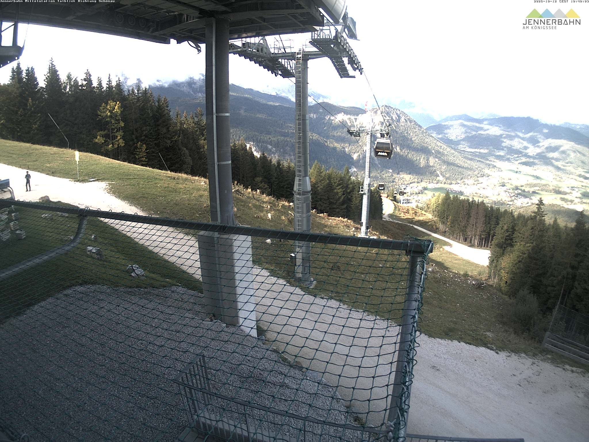 Archiv Foto Webcam Blick von der Mittelstation der Jennerbahn