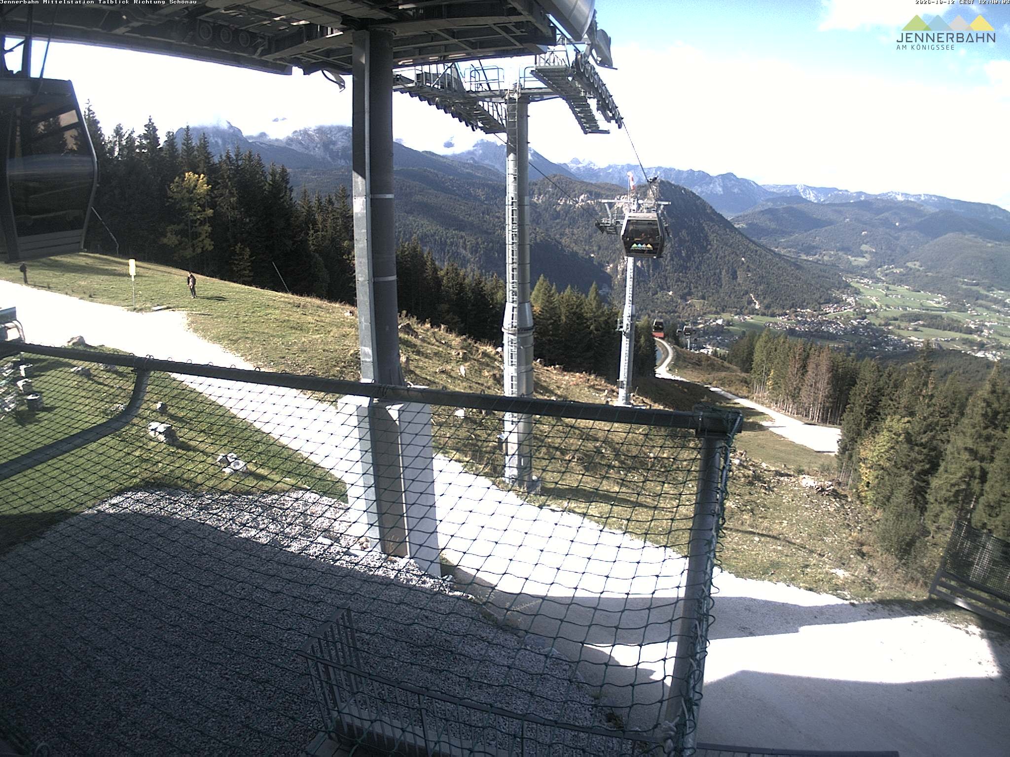 Archiv Foto Webcam Blick von der Mittelstation der Jennerbahn