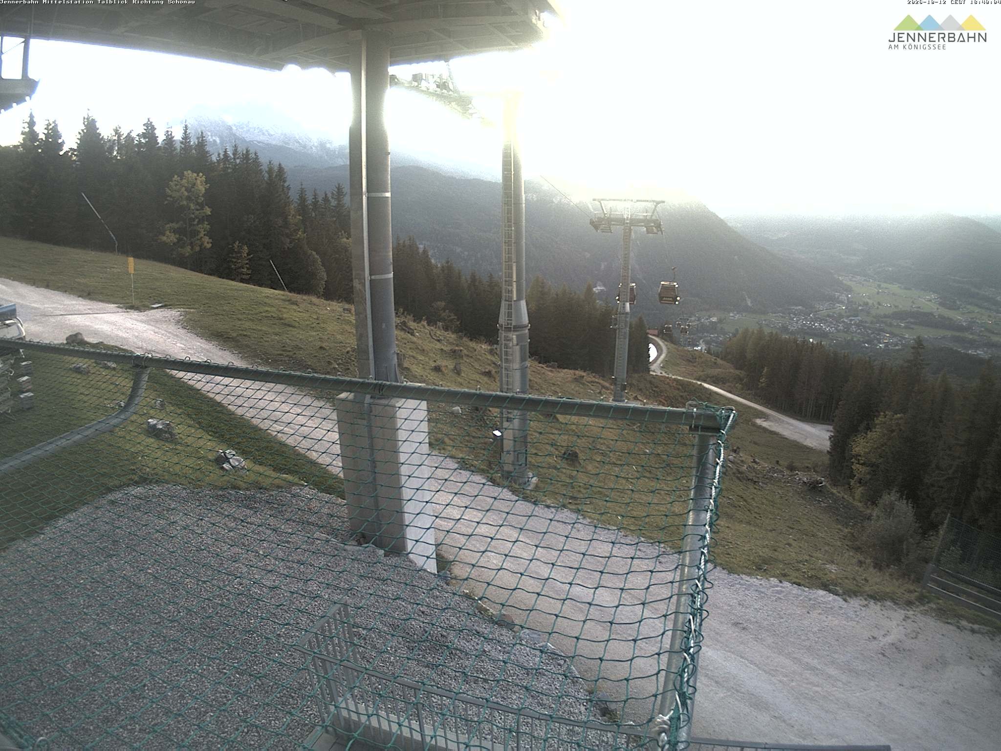 Archiv Foto Webcam Blick von der Mittelstation der Jennerbahn