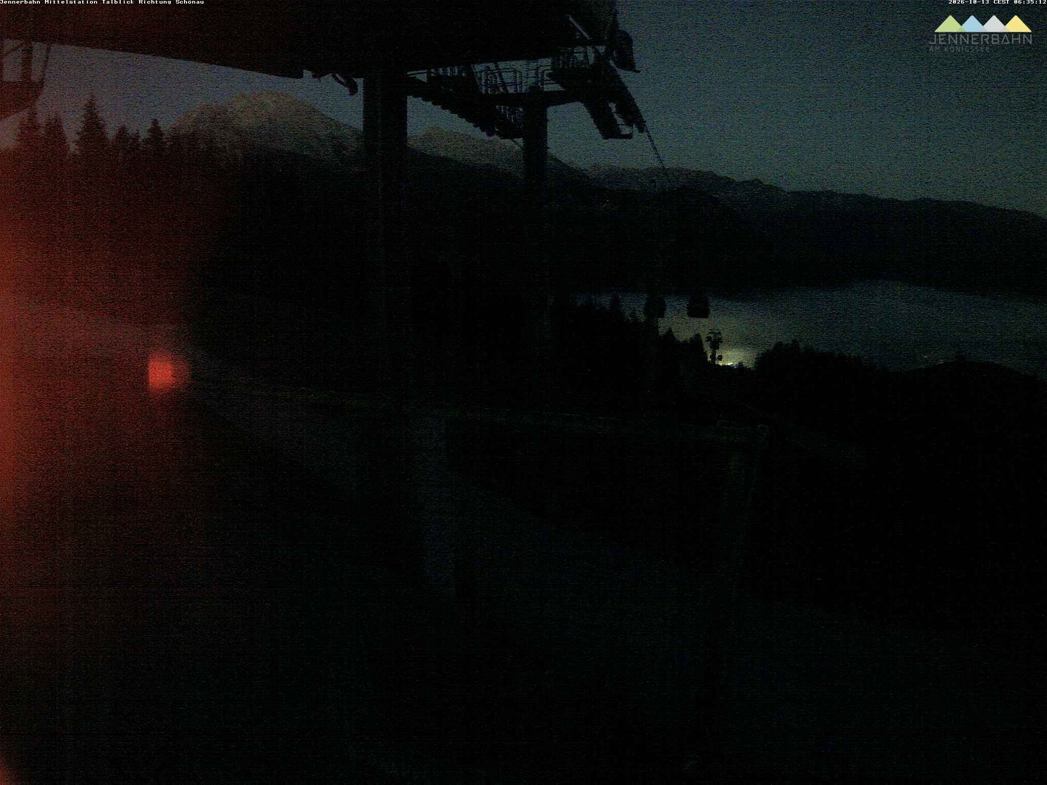 Archiv Foto Webcam Blick von der Mittelstation der Jennerbahn