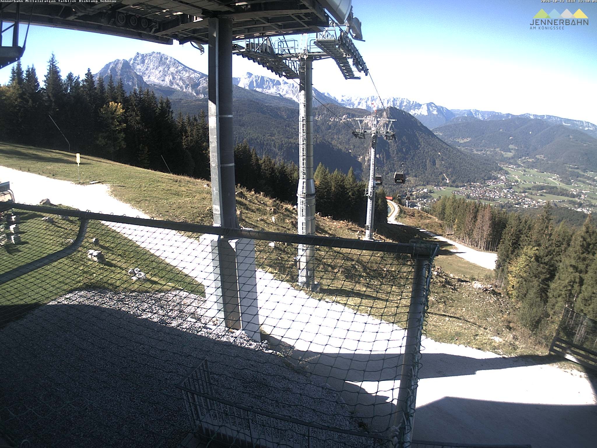 Archiv Foto Webcam Blick von der Mittelstation der Jennerbahn