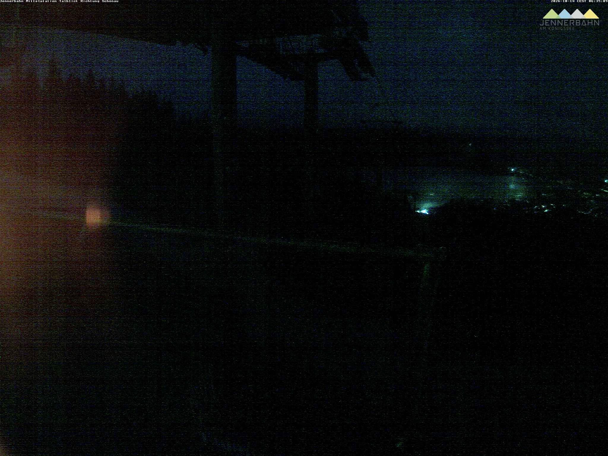Archiv Foto Webcam Blick von der Mittelstation der Jennerbahn