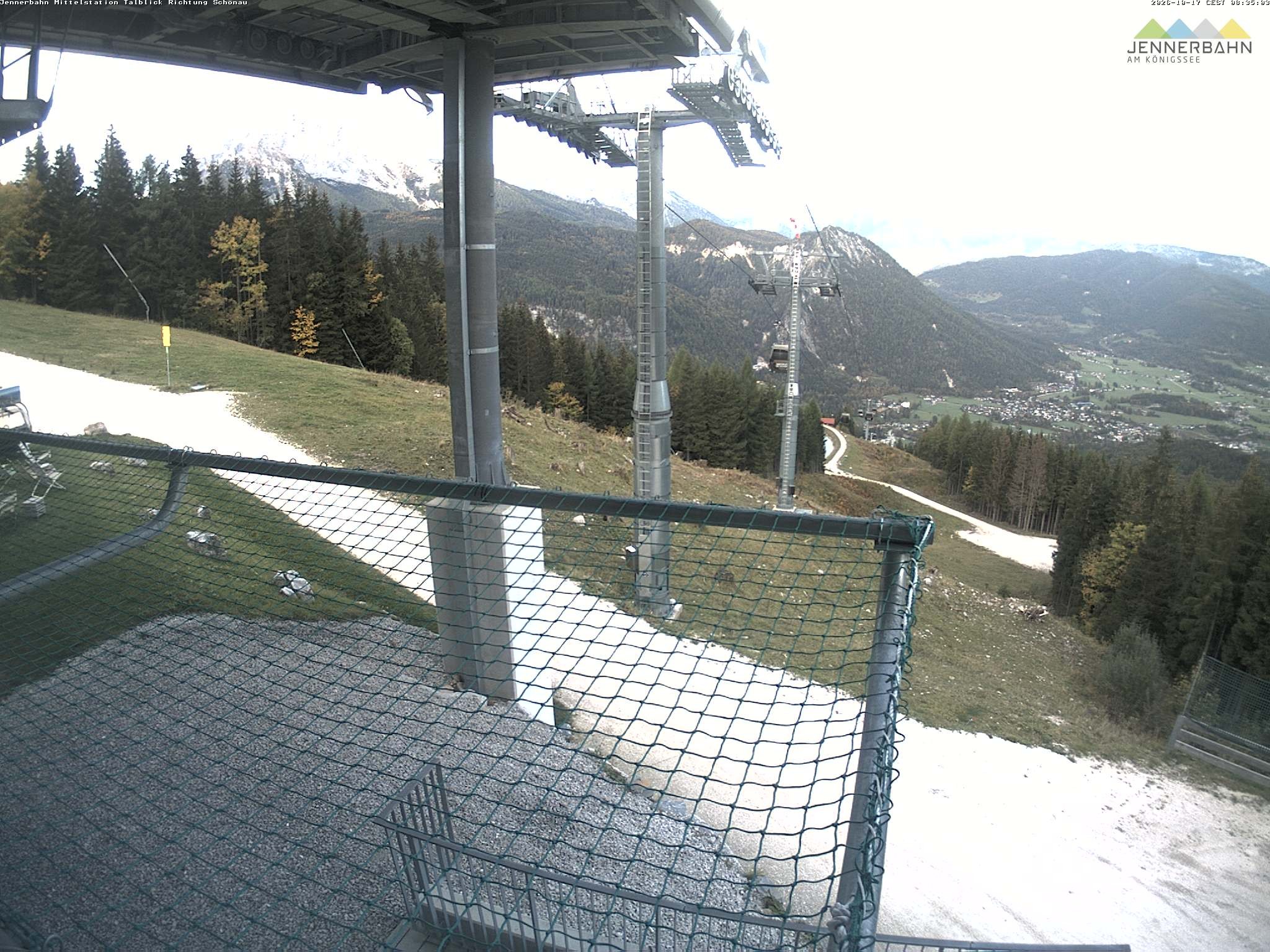 Archiv Foto Webcam Blick von der Mittelstation der Jennerbahn