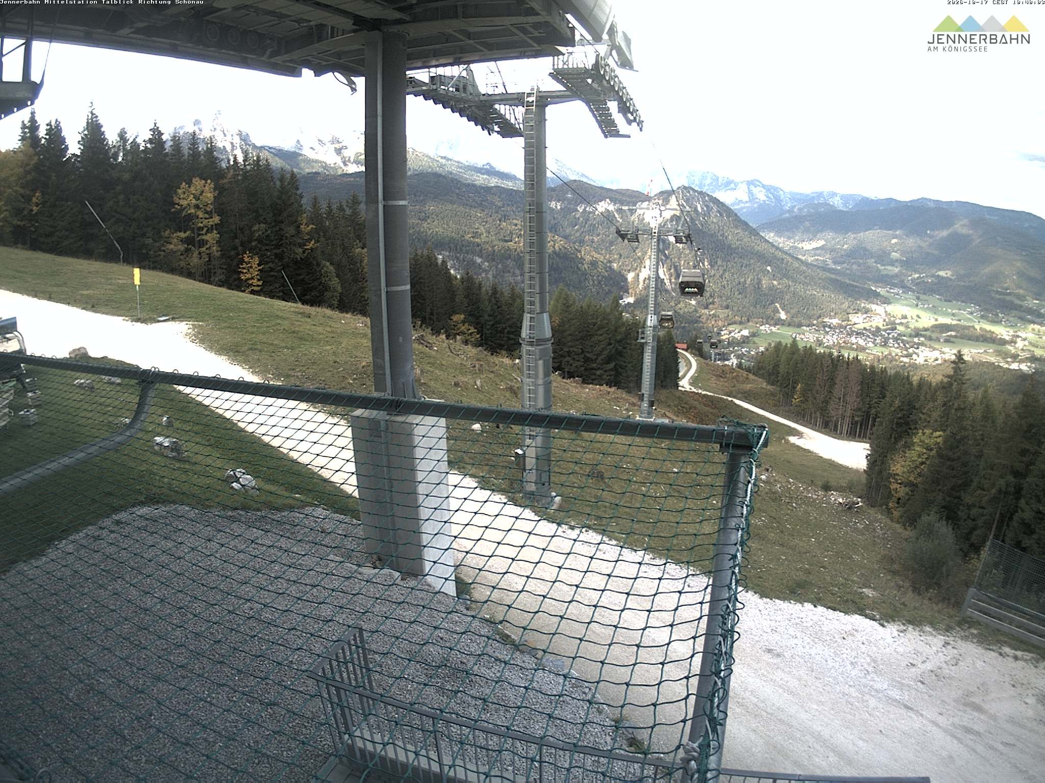 Archiv Foto Webcam Blick von der Mittelstation der Jennerbahn