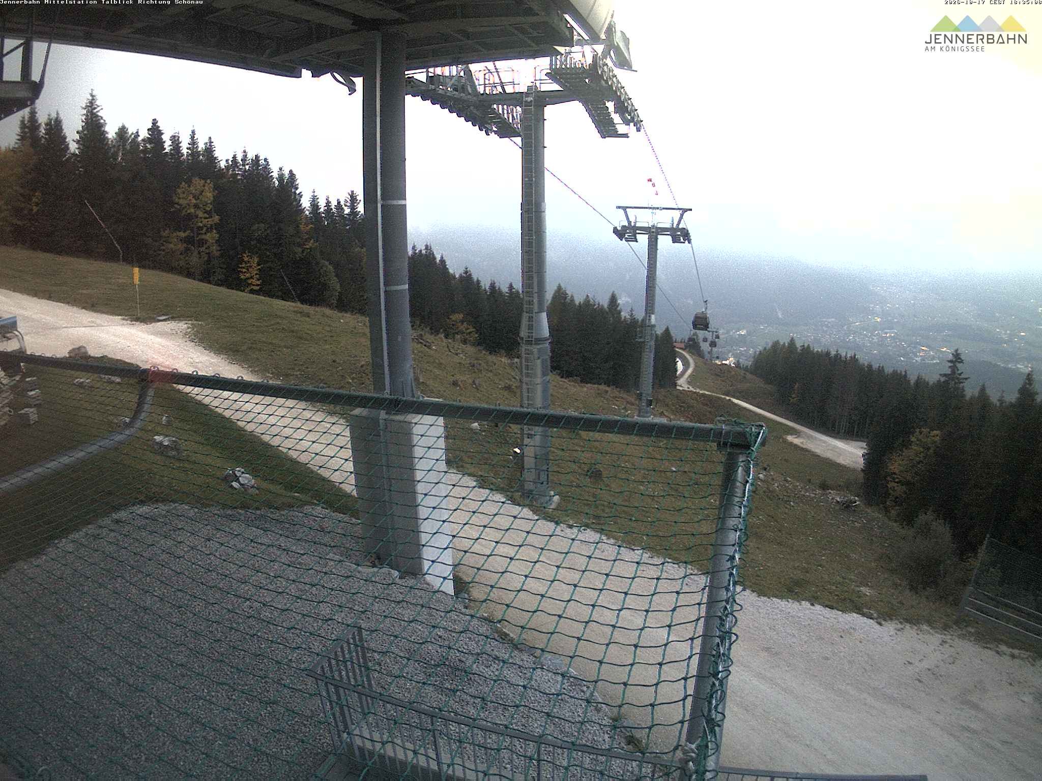 Archiv Foto Webcam Blick von der Mittelstation der Jennerbahn