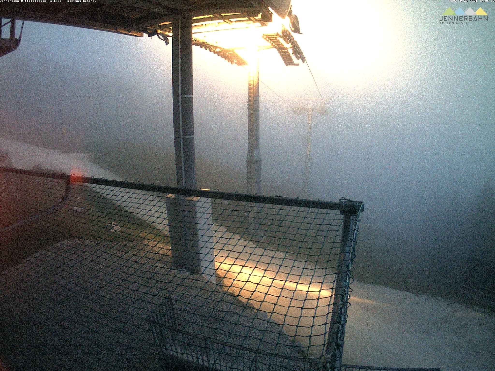 Archiv Foto Webcam Blick von der Mittelstation der Jennerbahn