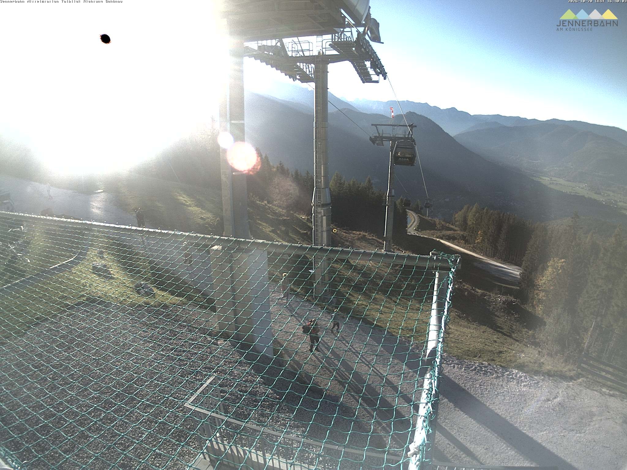 Archiv Foto Webcam Blick von der Mittelstation der Jennerbahn