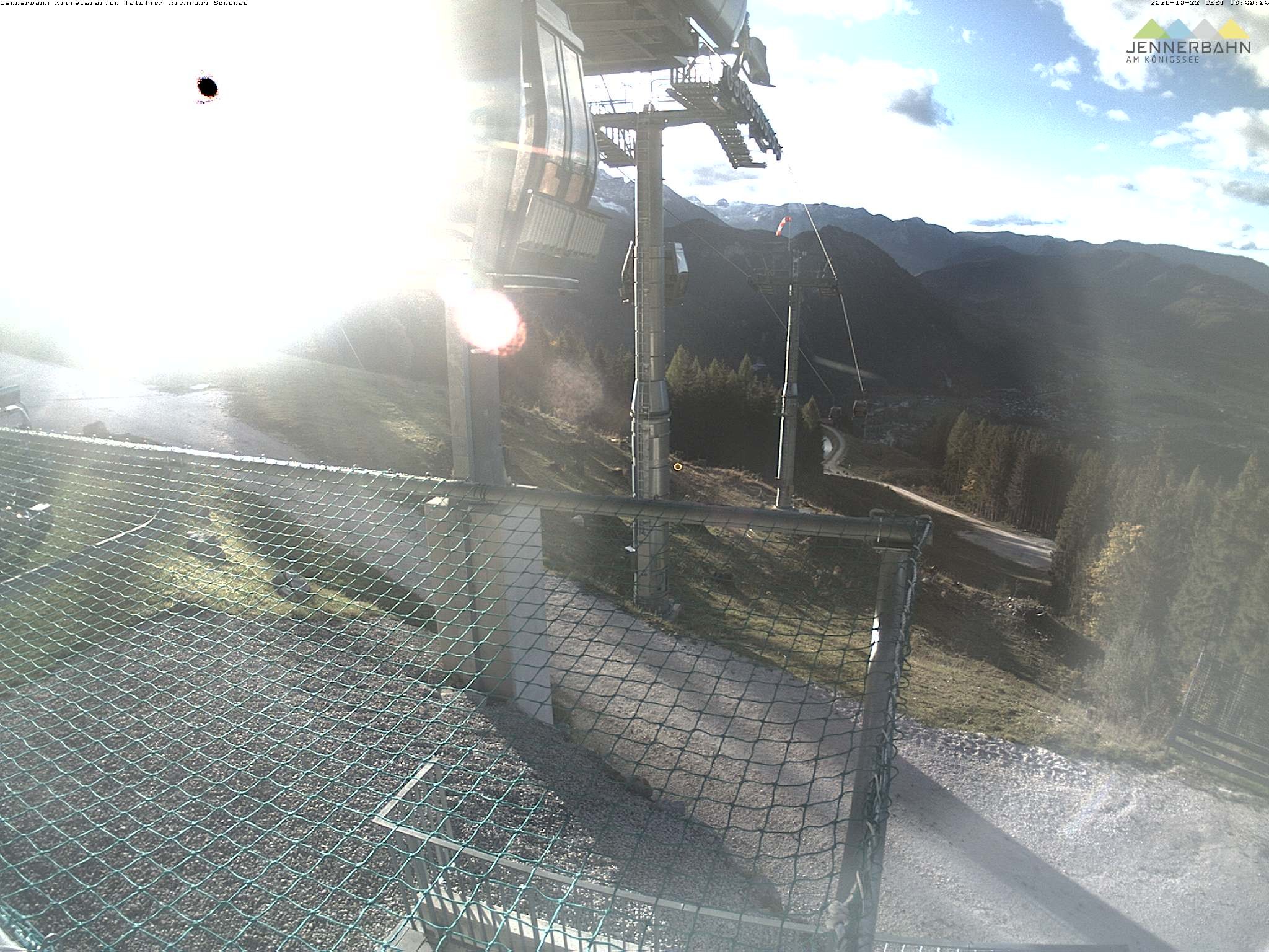 Archiv Foto Webcam Blick von der Mittelstation der Jennerbahn