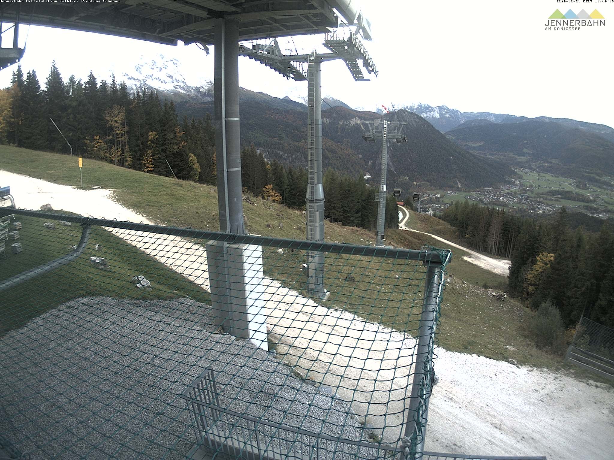 Archiv Foto Webcam Blick von der Mittelstation der Jennerbahn