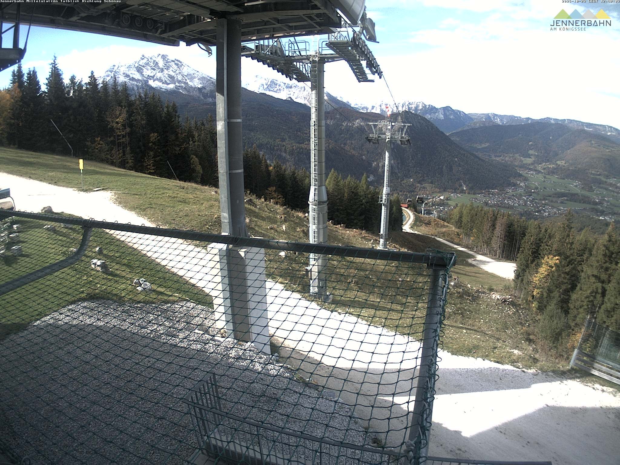 Archiv Foto Webcam Blick von der Mittelstation der Jennerbahn