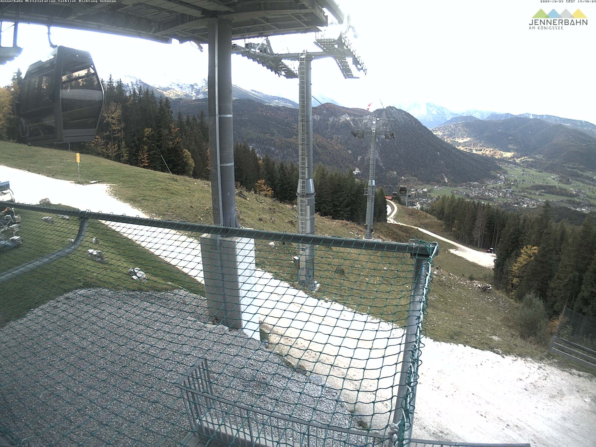 Archiv Foto Webcam Blick von der Mittelstation der Jennerbahn