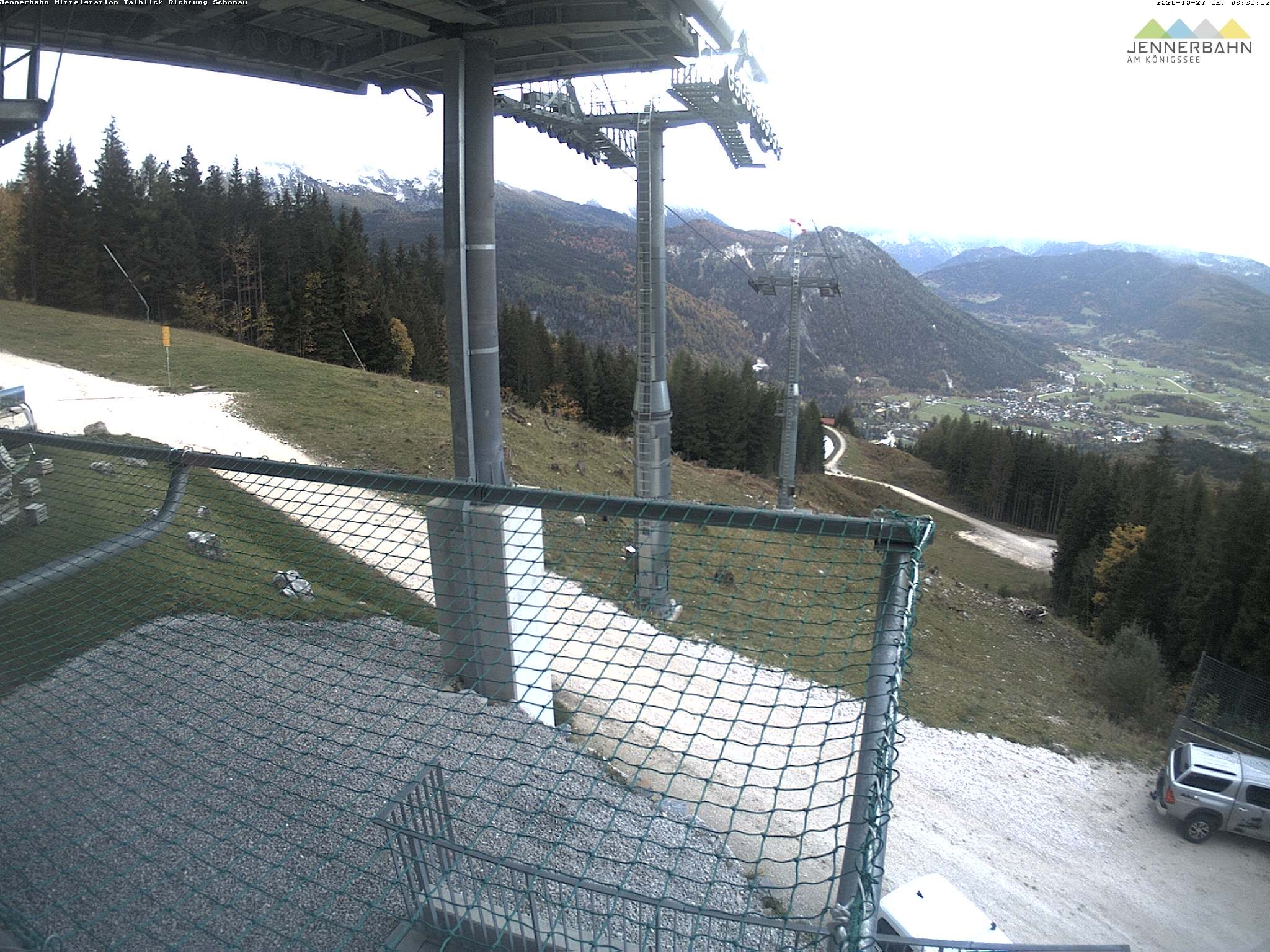 Archiv Foto Webcam Blick von der Mittelstation der Jennerbahn