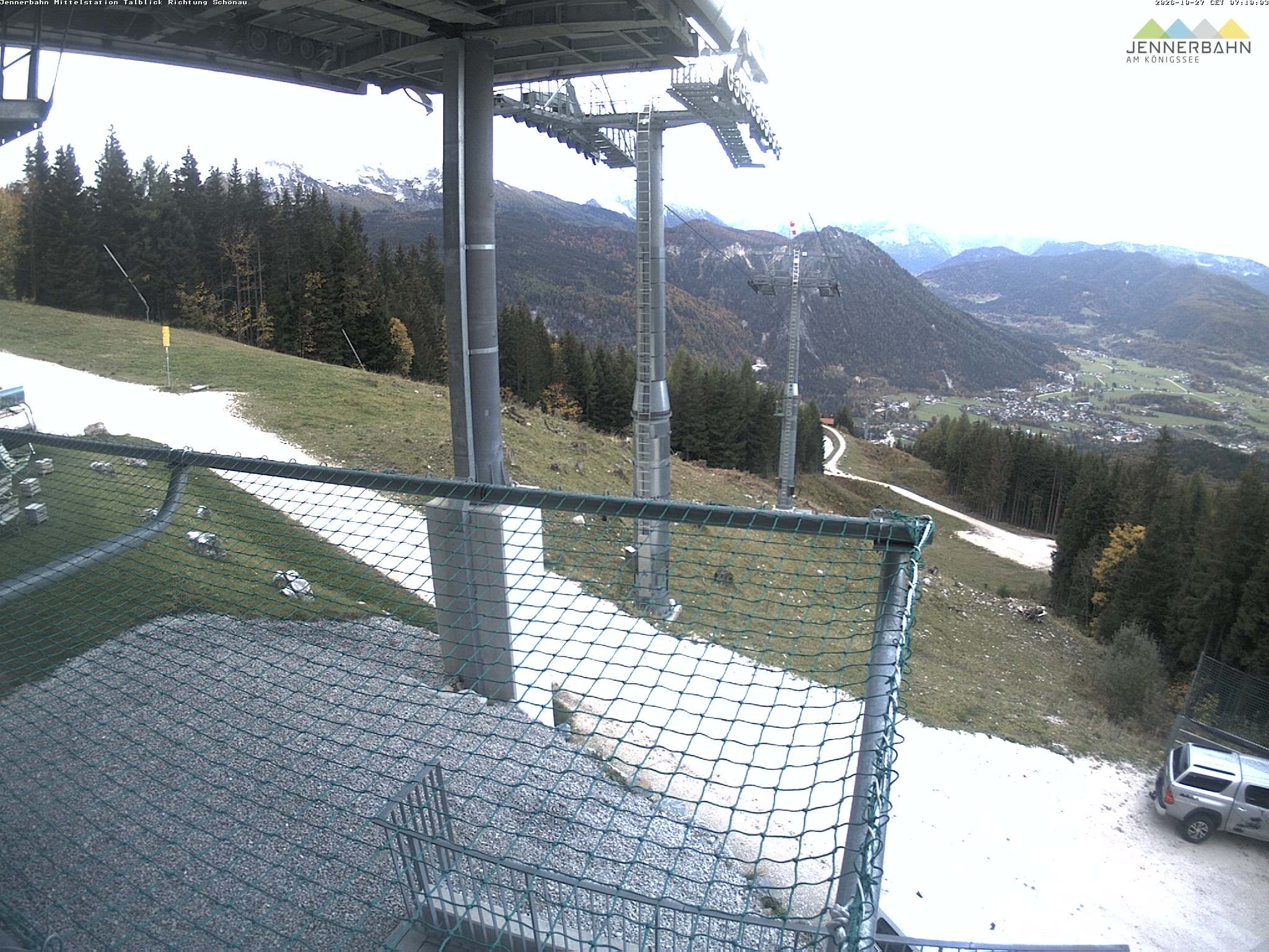 Archiv Foto Webcam Blick von der Mittelstation der Jennerbahn