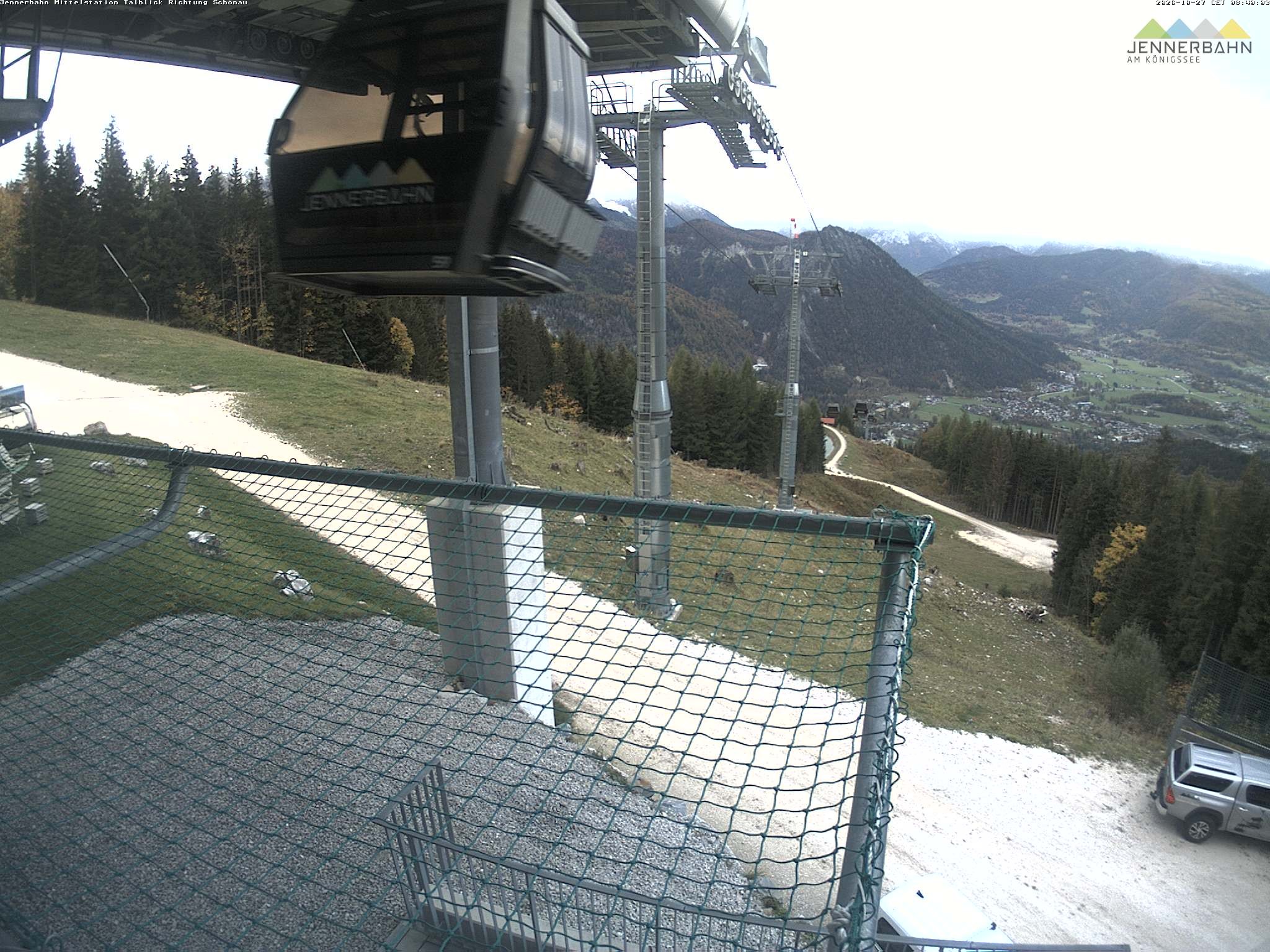 Archiv Foto Webcam Blick von der Mittelstation der Jennerbahn