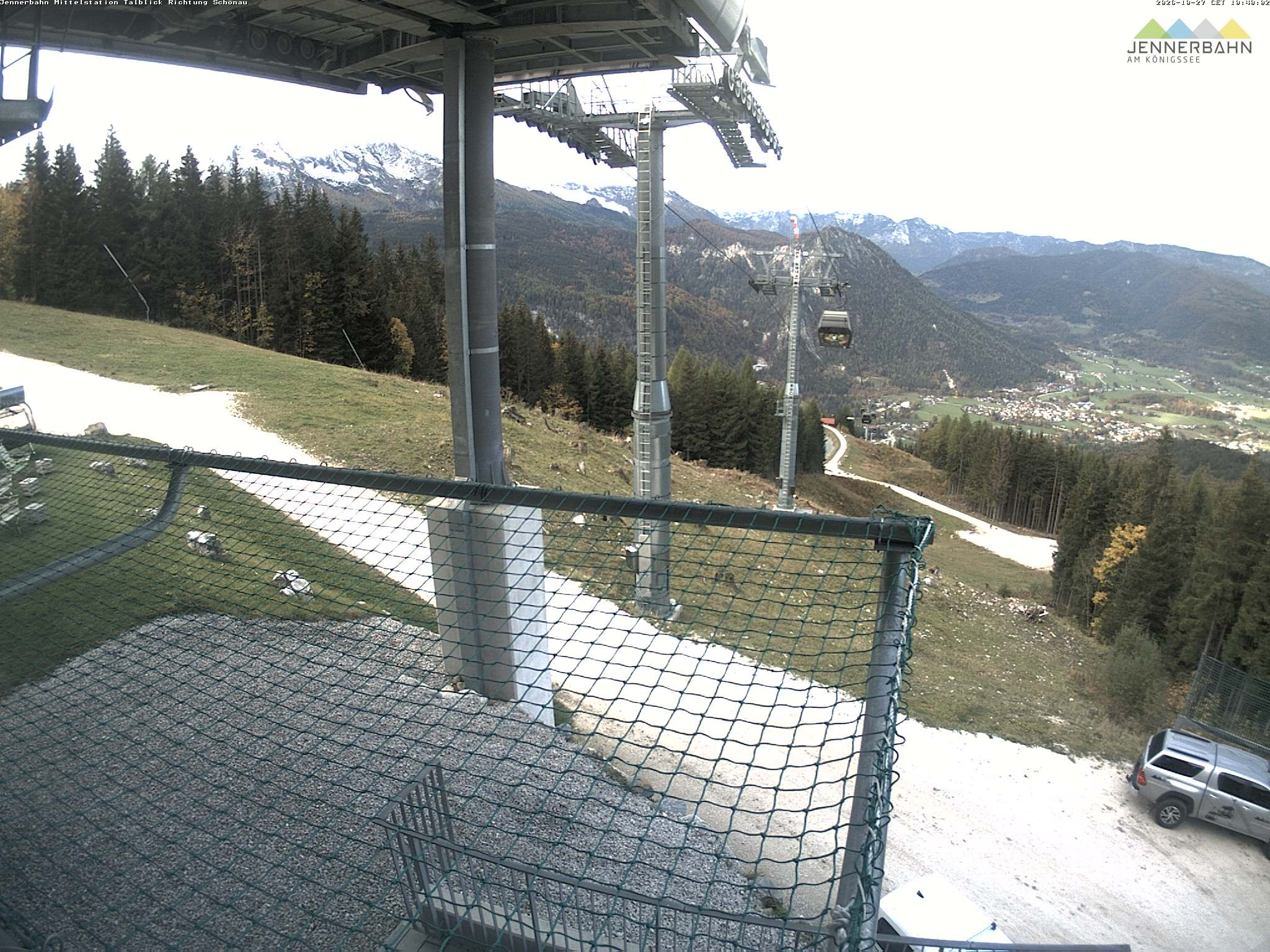 Archiv Foto Webcam Blick von der Mittelstation der Jennerbahn