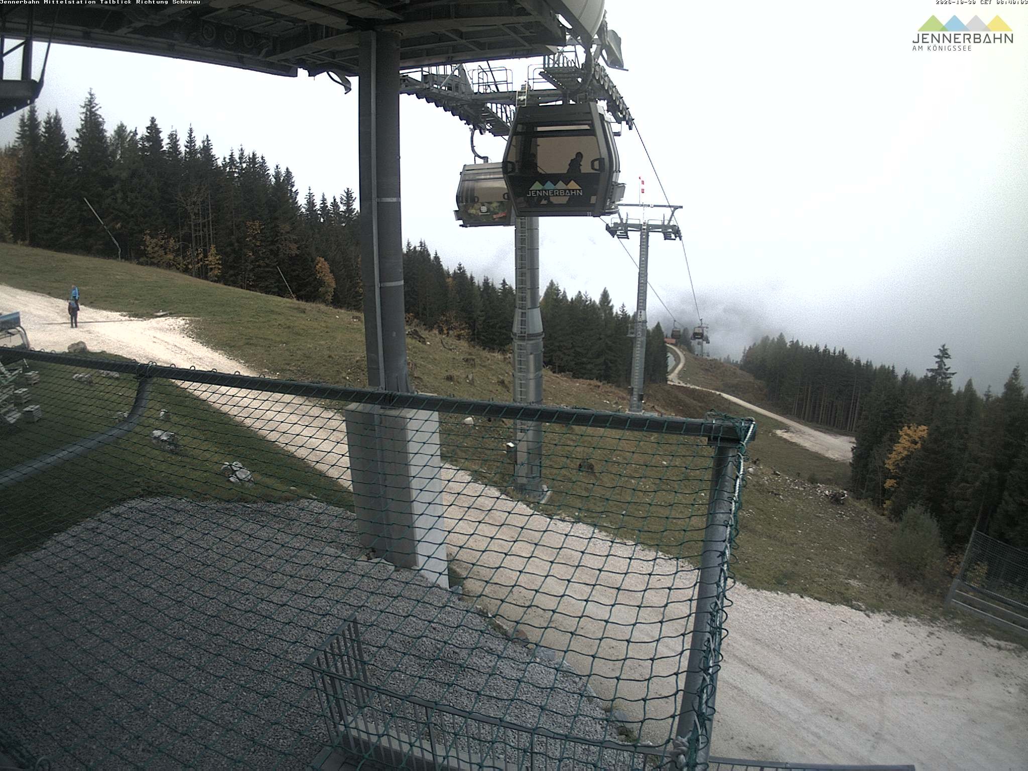 Archiv Foto Webcam Blick von der Mittelstation der Jennerbahn