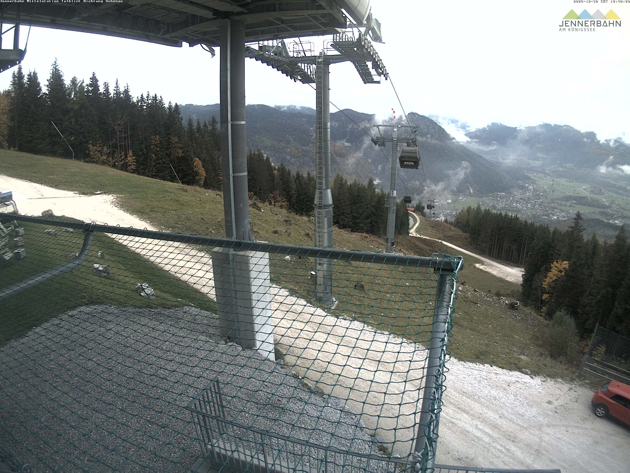 Archiv Foto Webcam Blick von der Mittelstation der Jennerbahn