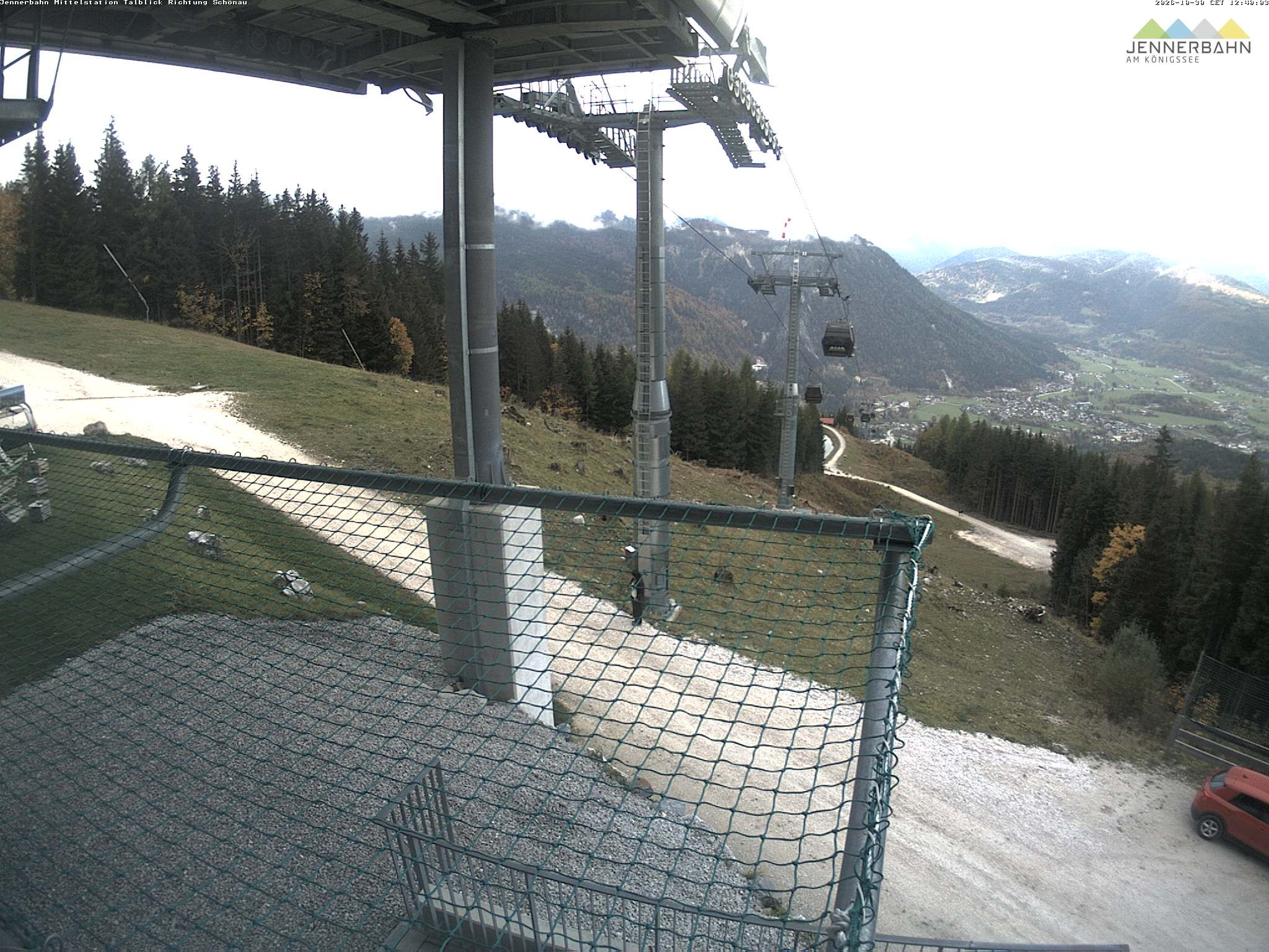 Archiv Foto Webcam Blick von der Mittelstation der Jennerbahn