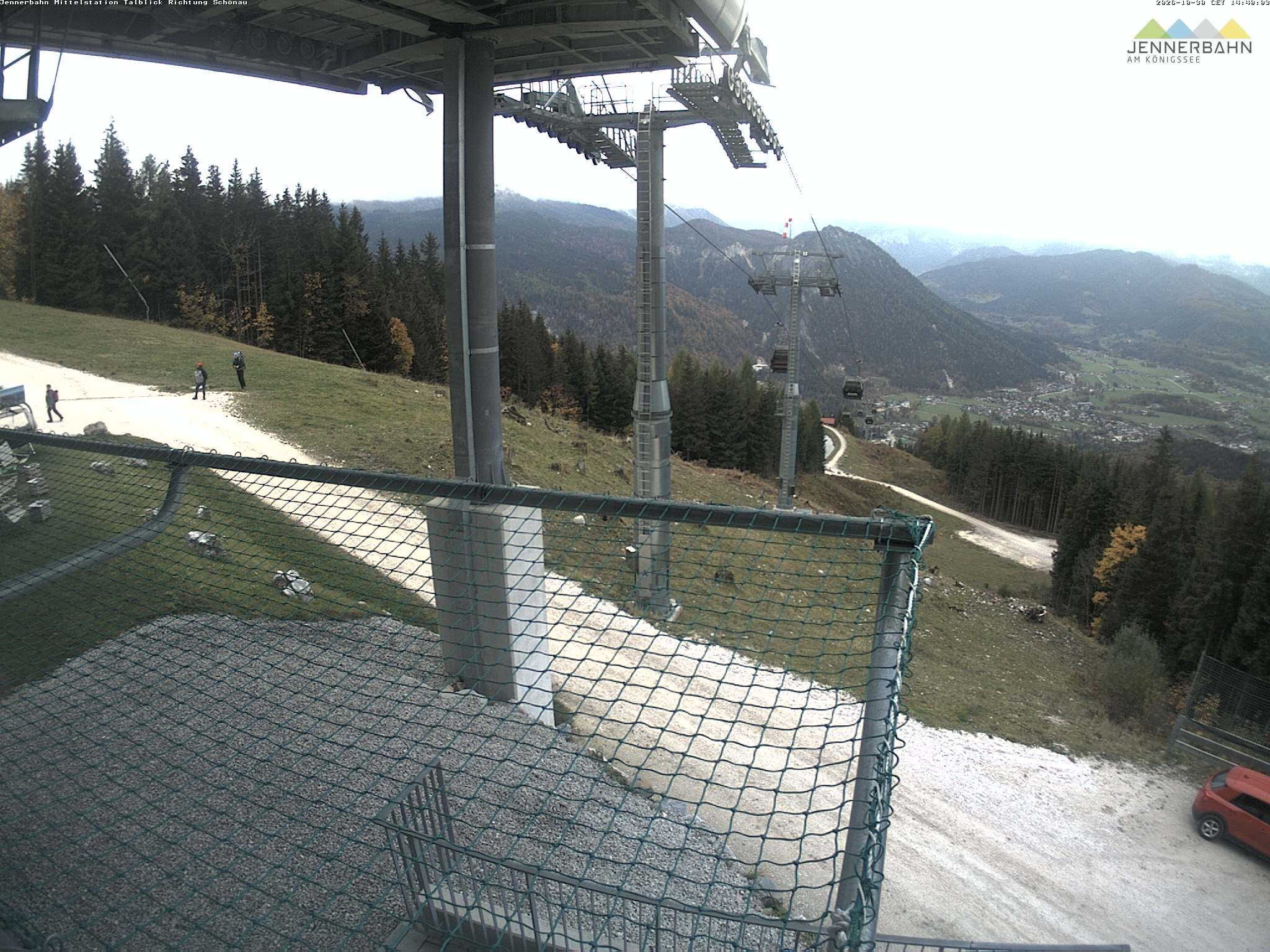 Archiv Foto Webcam Blick von der Mittelstation der Jennerbahn