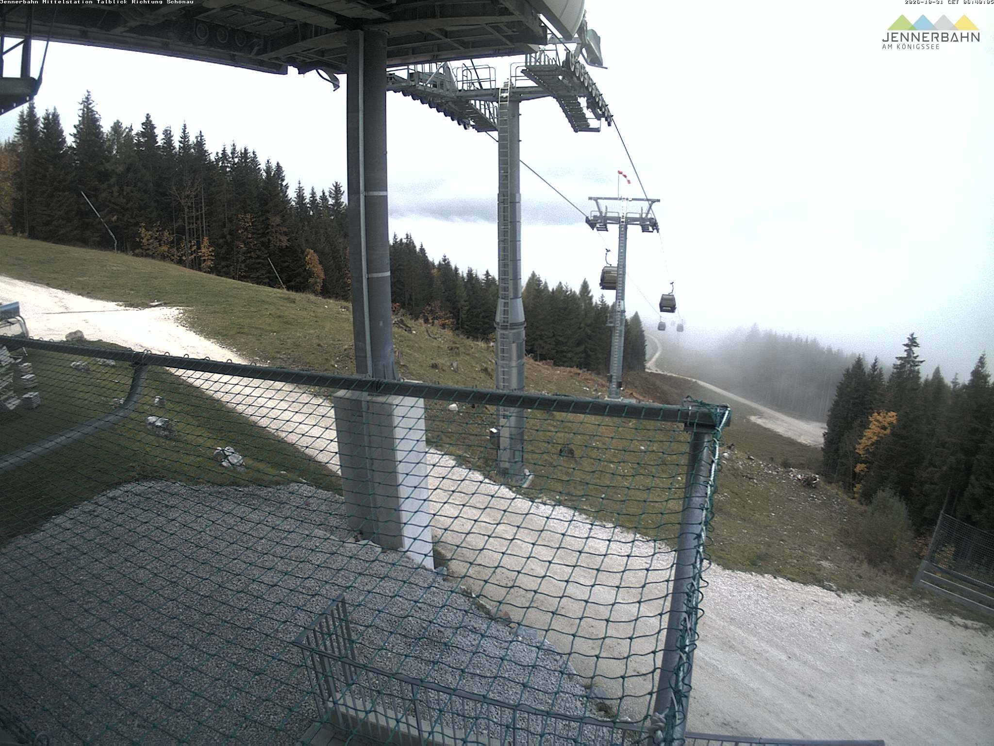Archiv Foto Webcam Blick von der Mittelstation der Jennerbahn
