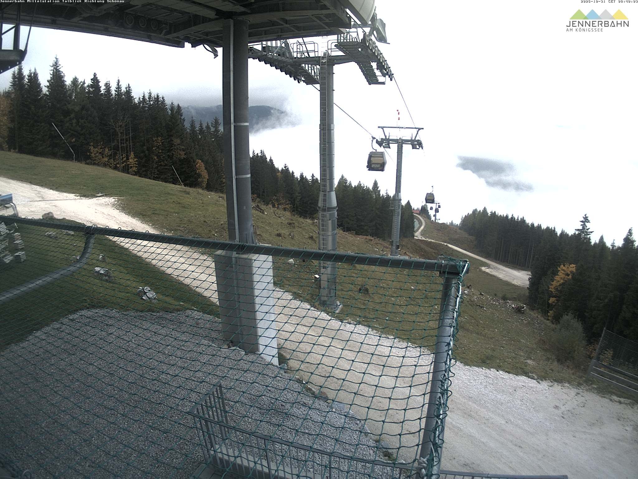 Archiv Foto Webcam Blick von der Mittelstation der Jennerbahn