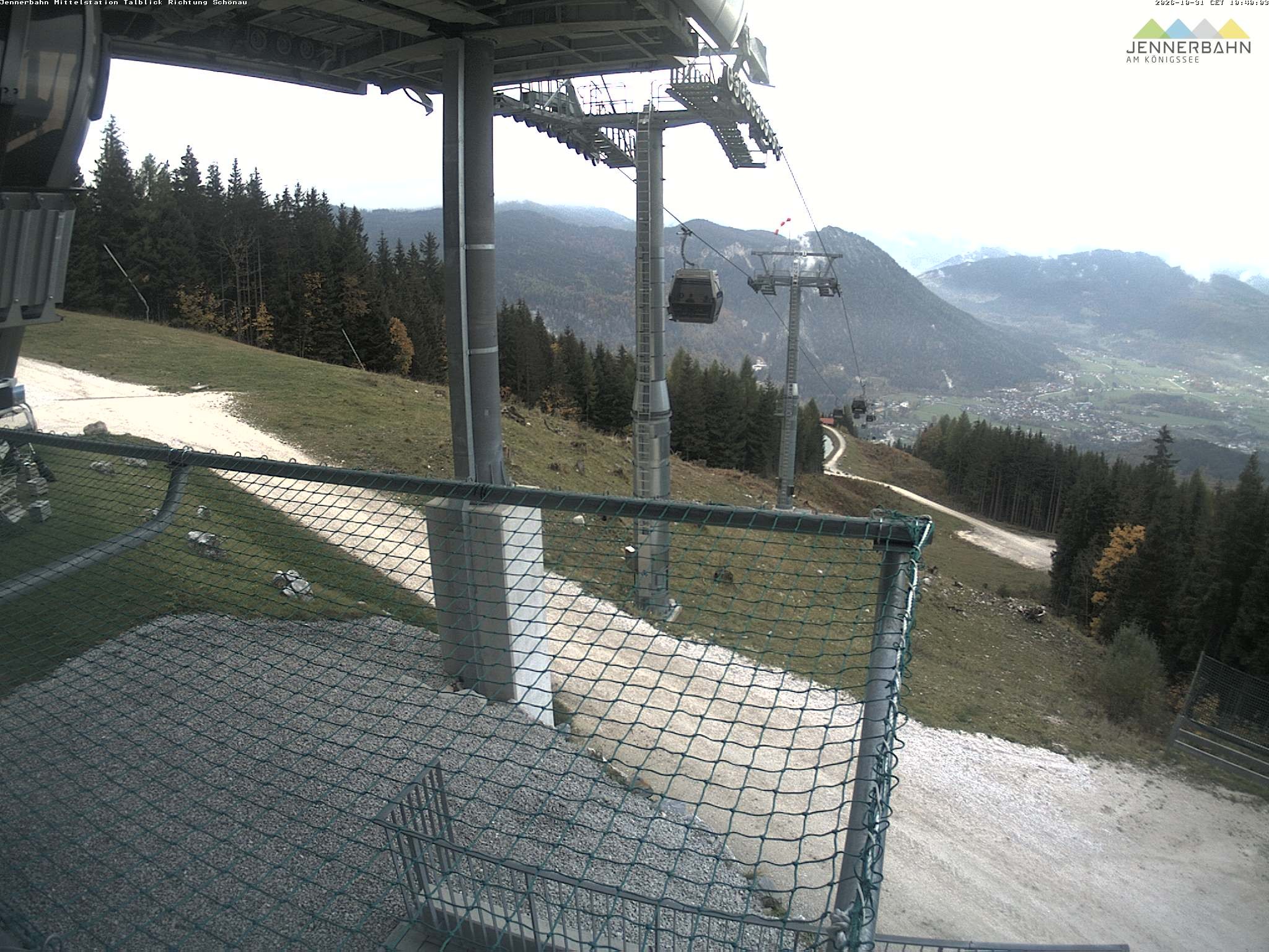 Archiv Foto Webcam Blick von der Mittelstation der Jennerbahn