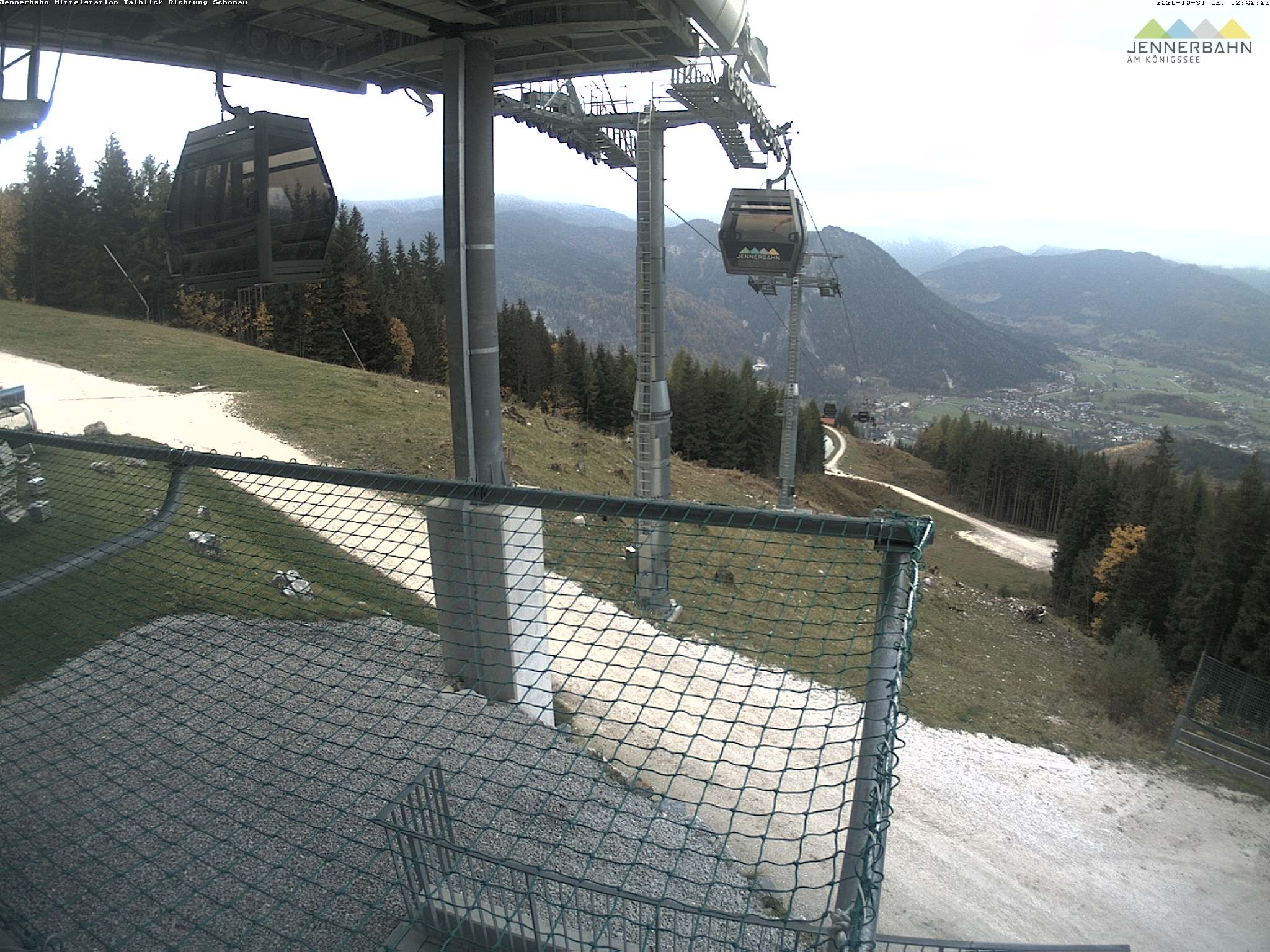 Archiv Foto Webcam Blick von der Mittelstation der Jennerbahn