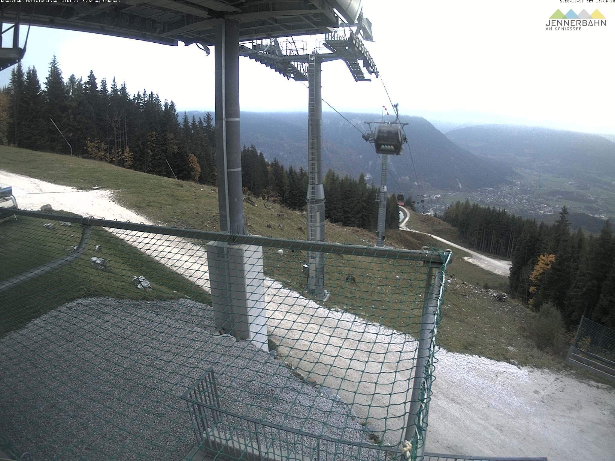 Archiv Foto Webcam Blick von der Mittelstation der Jennerbahn